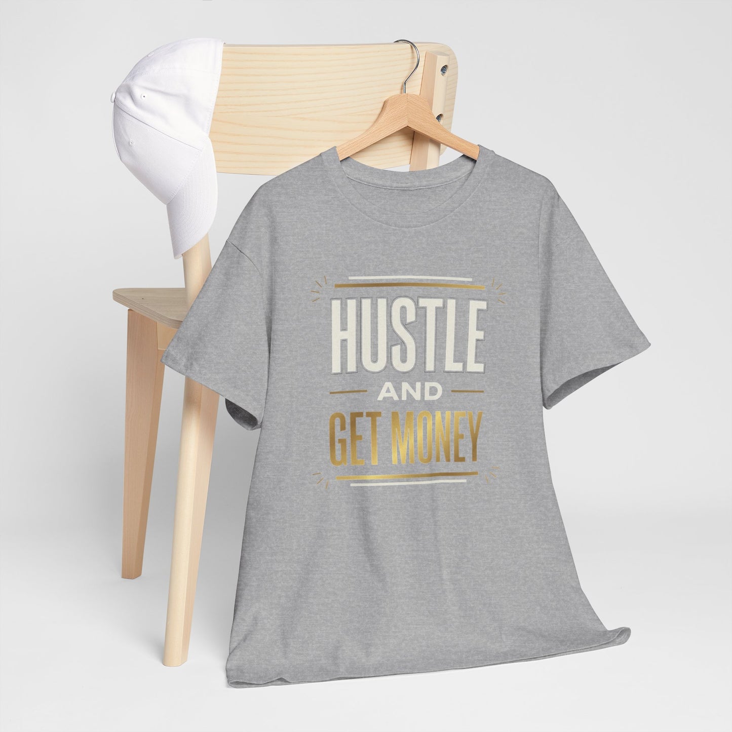 Hustle and Get Money Tee - Motivational Streetwear Graphic T-Shirt