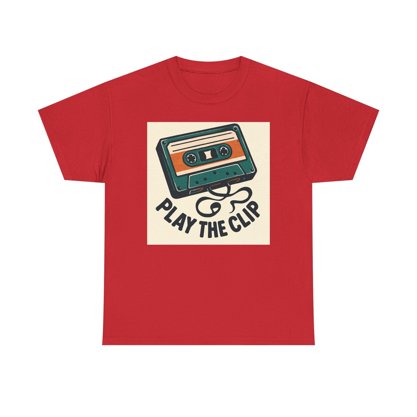Cassette Tape 'Play the Clip' T-Shirt — Retro Music Tee Printify