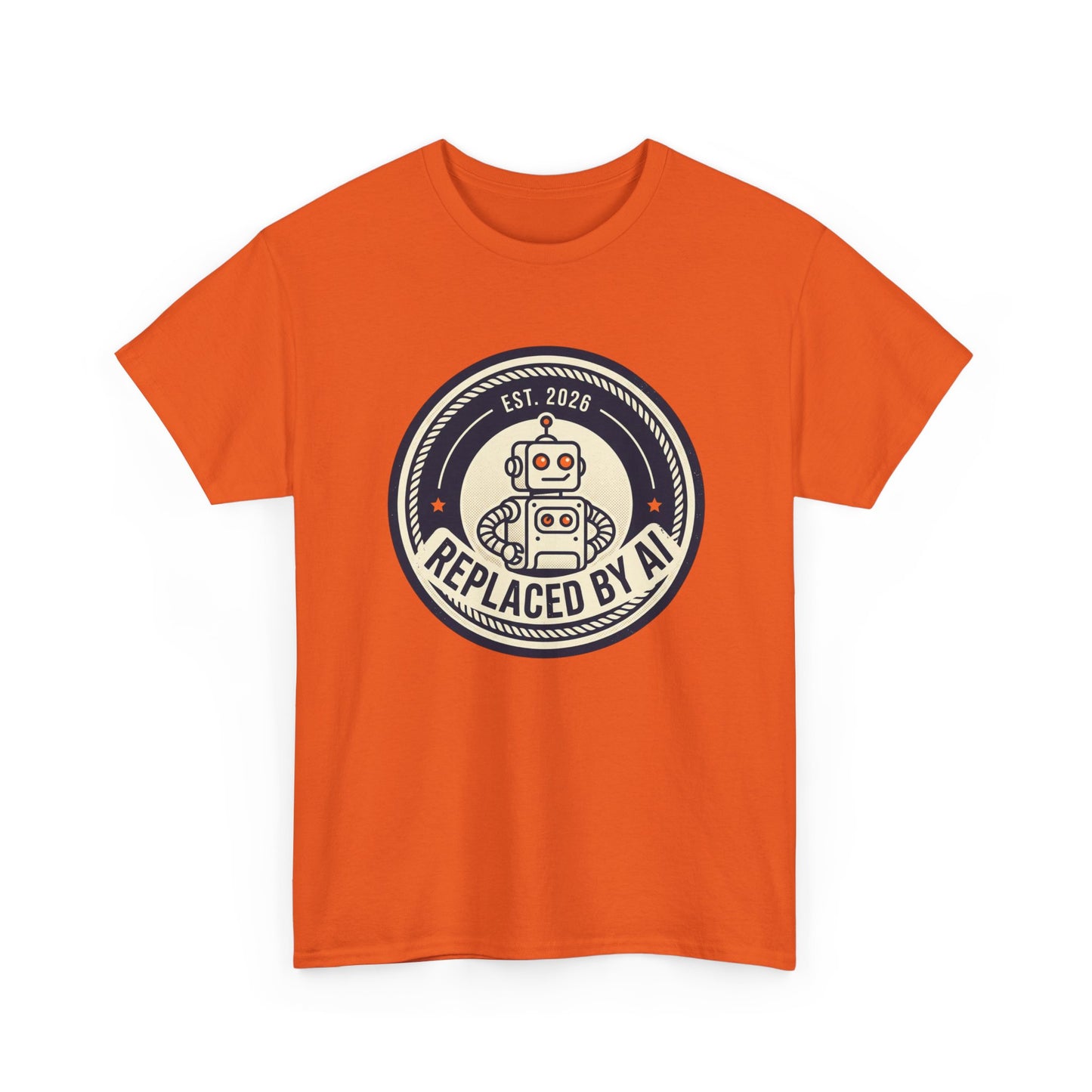 "Replaced by AI" Retro Robot Graphic Tee