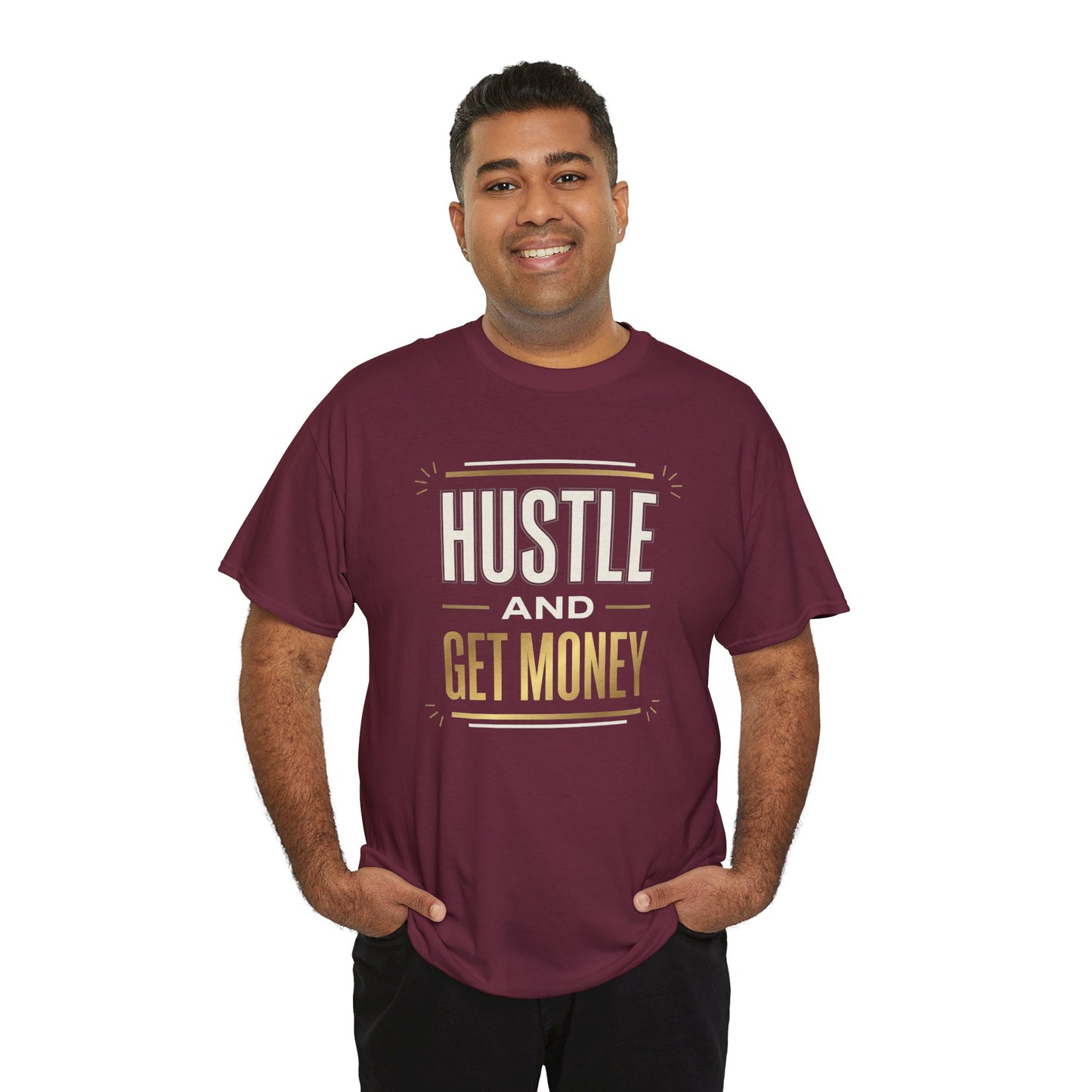 Hustle and Get Money Tee - Motivational Streetwear Graphic T-Shirt