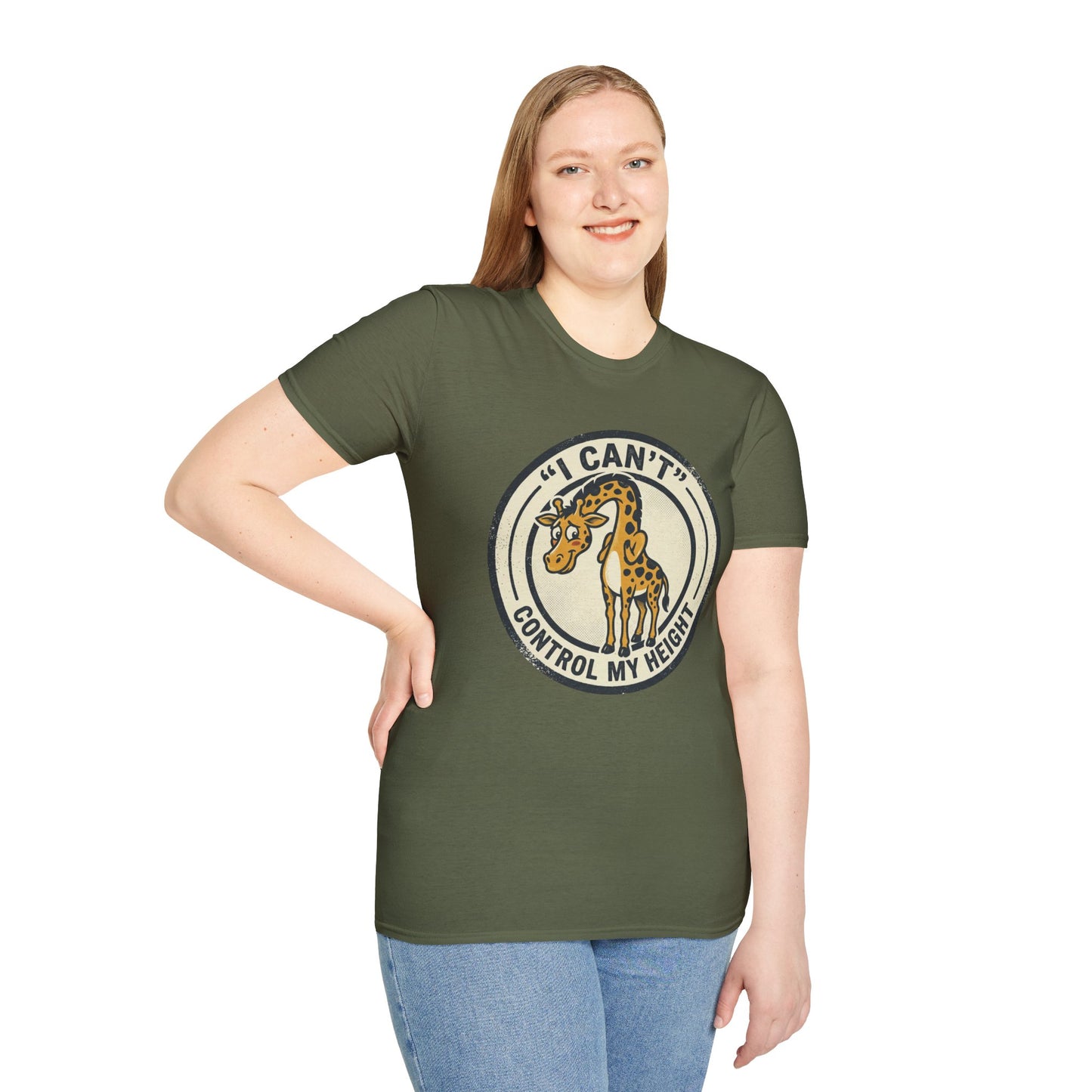Giraffe 'I Can't Control My Height' T-Shirt