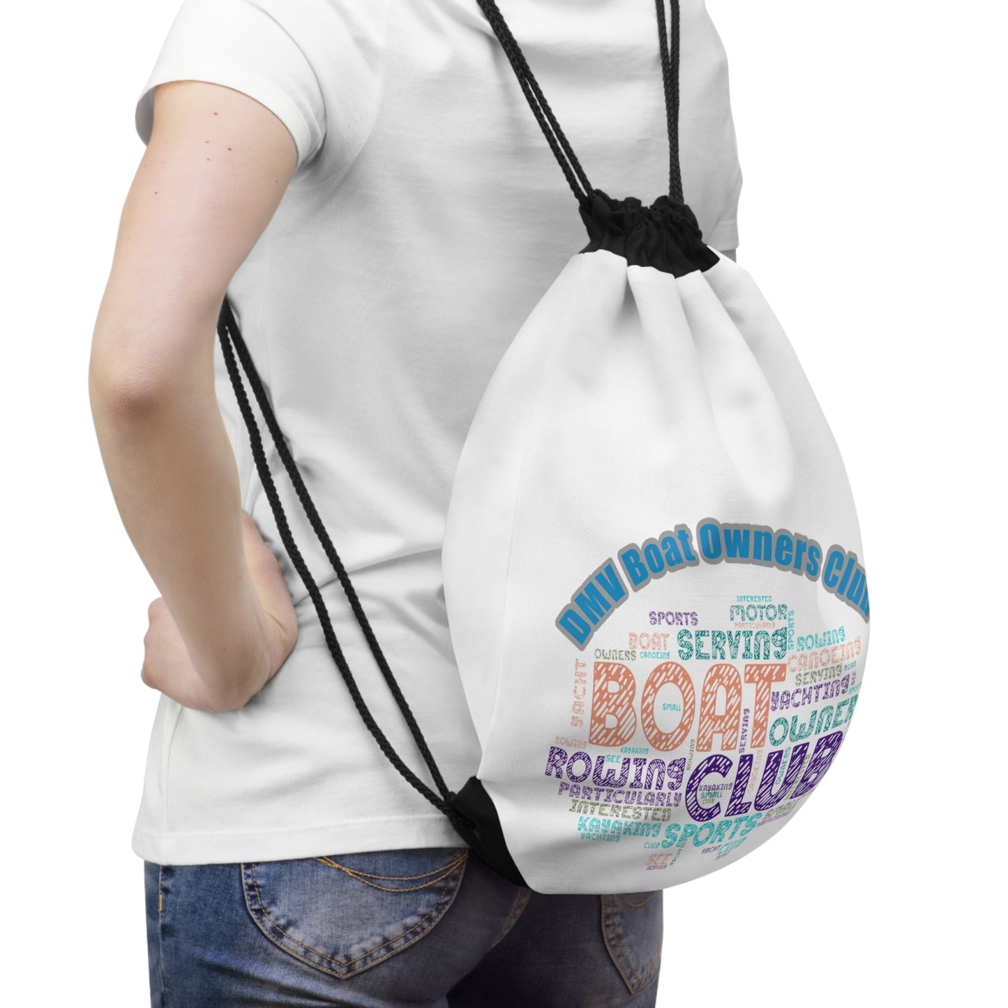 DMVBOC Sports Club Drawstring Bag - Perfect for Active Life, Gifts for Athletes, Gym, Travel, Outdoor Adventures, Birthday Celebrations