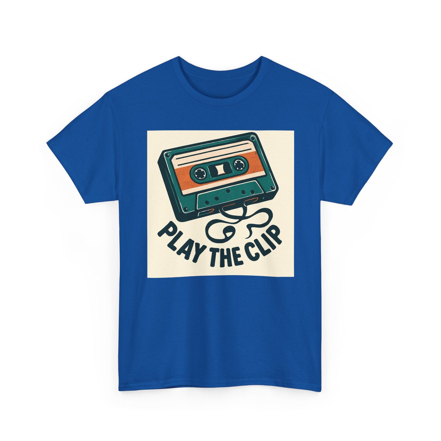 Cassette Tape 'Play the Clip' T-Shirt — Retro Music Tee Printify