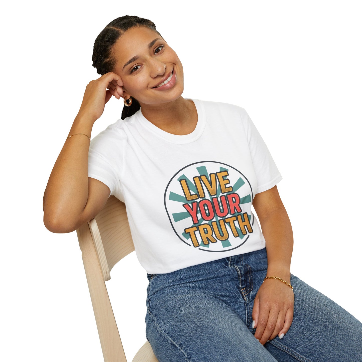 Live Your Truth T-Shirt — Retro Inspirational Graphic Tee