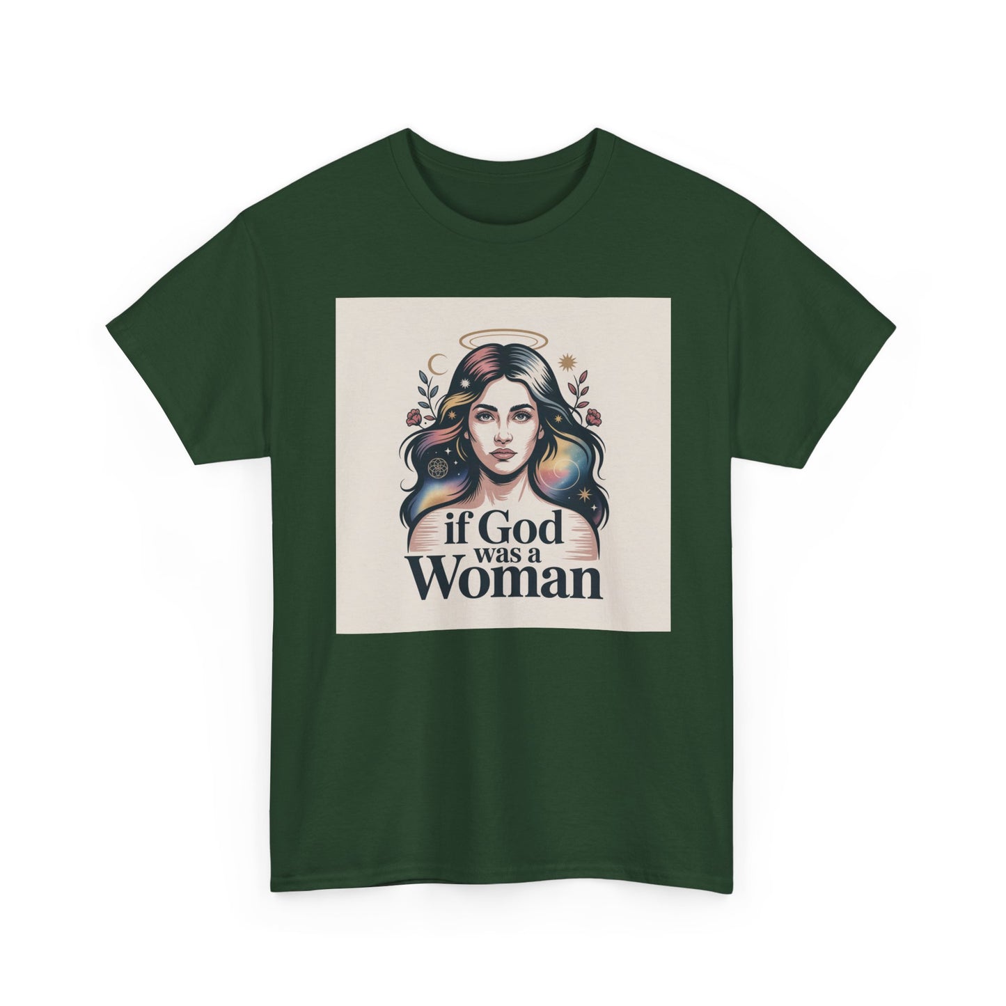 If God Was a Woman T-Shirt — Feminist Retro Portrait Tee