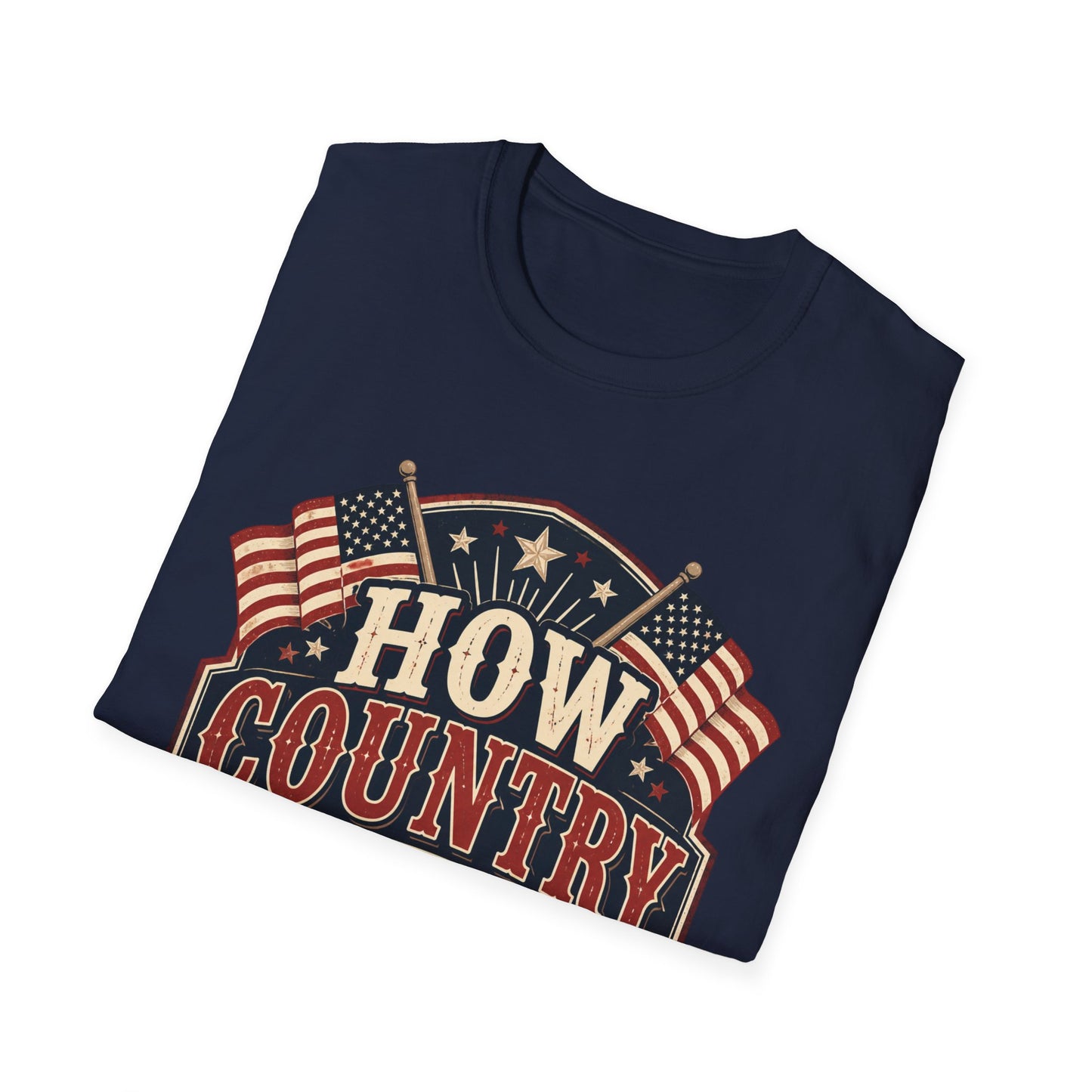 How Country Are You? T-Shirt — Vintage American Flag Country Graphic Tee