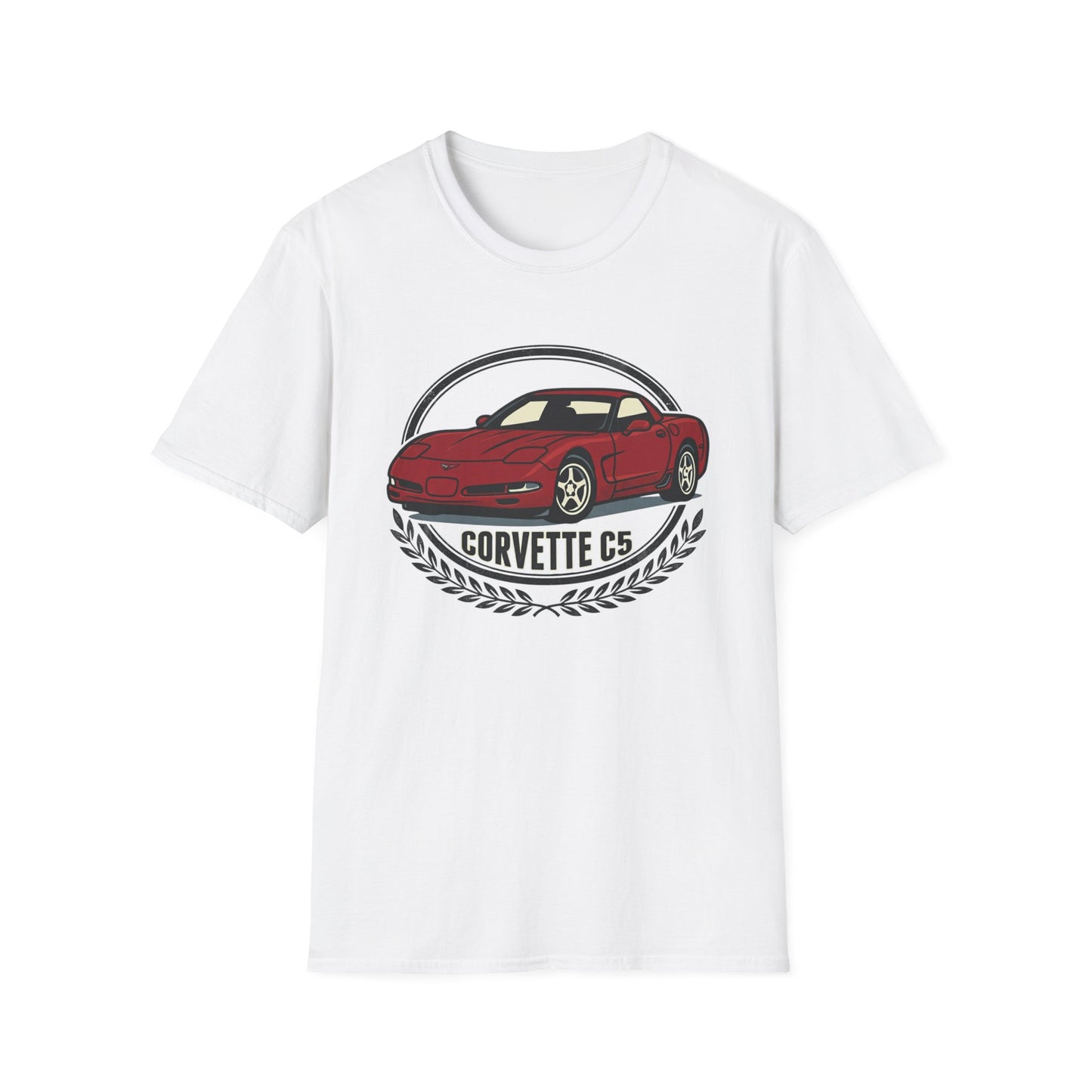 Corvette C5 T-Shirt – Classic Red Sports Car Crewneck for Car Enthusiasts