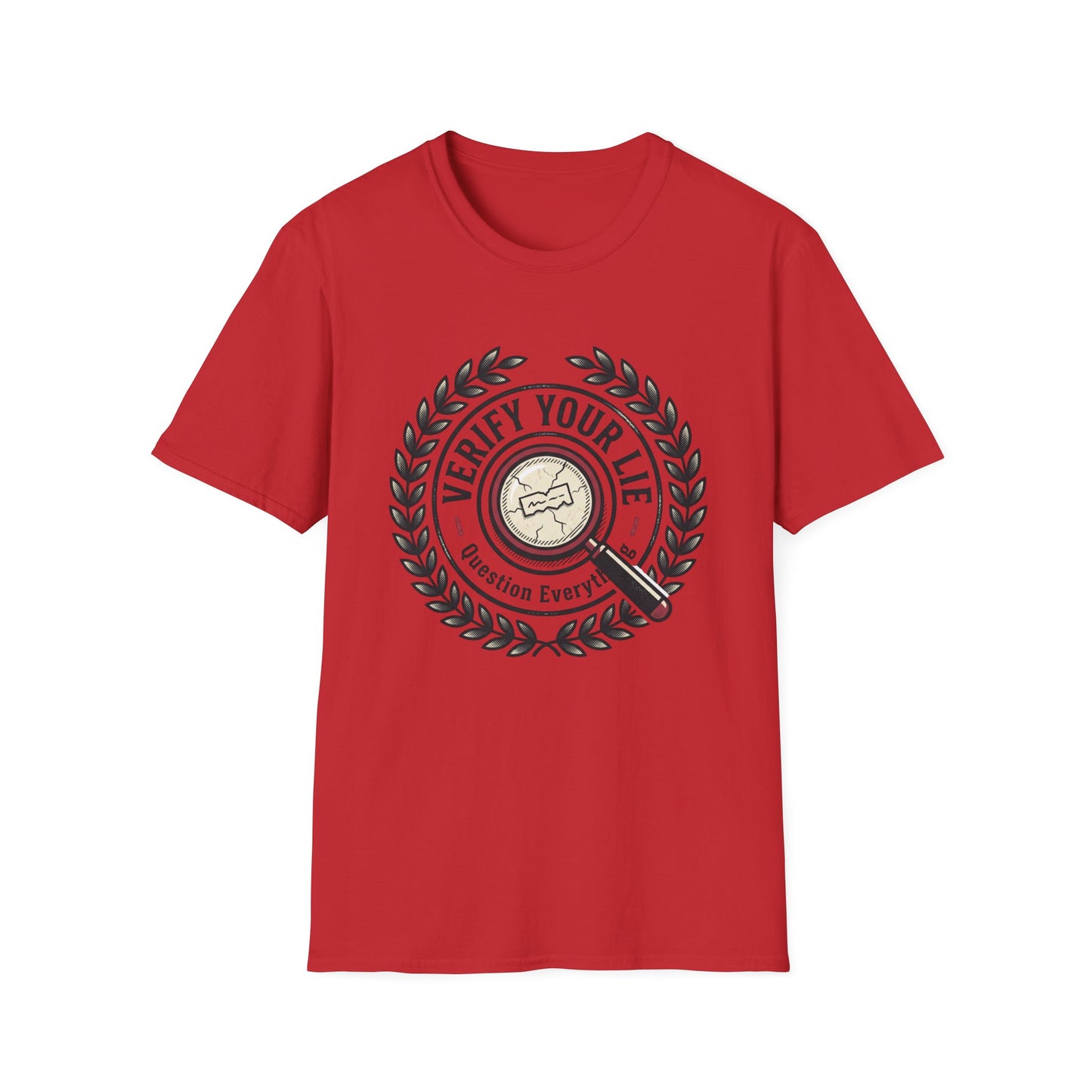 Verify Your Life T-Shirt — Vintage Badge Graphic Tee for Curious Minds