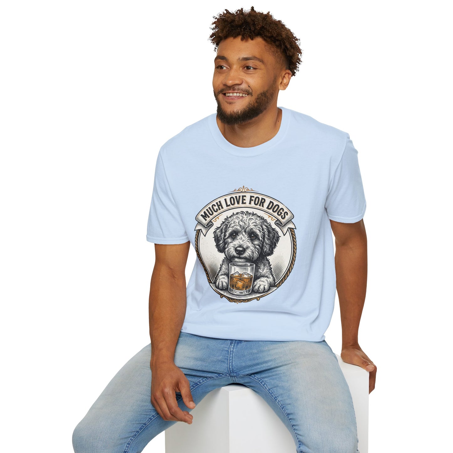 Much Love for Dogs T-Shirt — Vintage Dog Illustration Tee