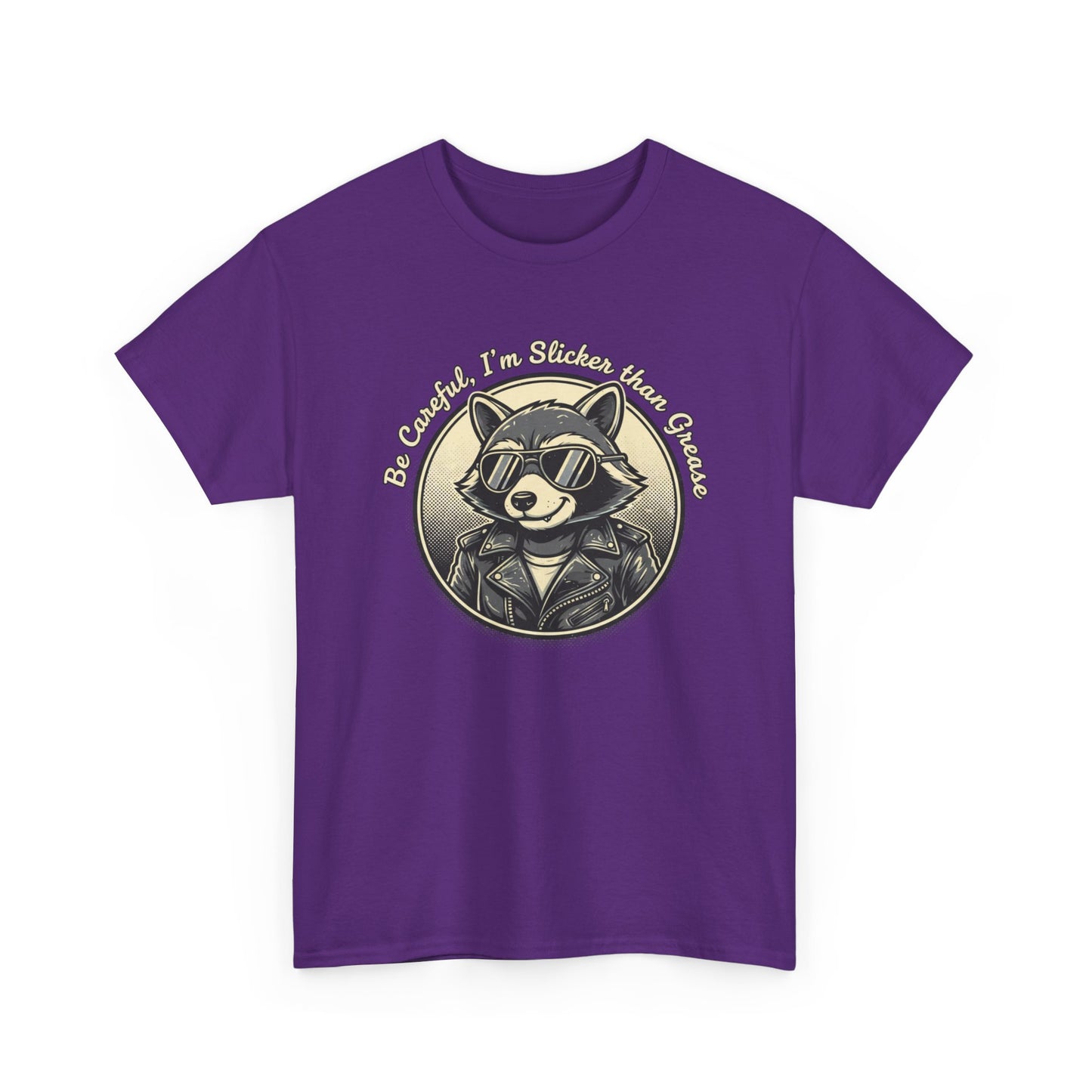 Raccoon Detective Graphic Tee — "Be Careful I’m Watching Your Snacks" Vintage Badge T-Shirt