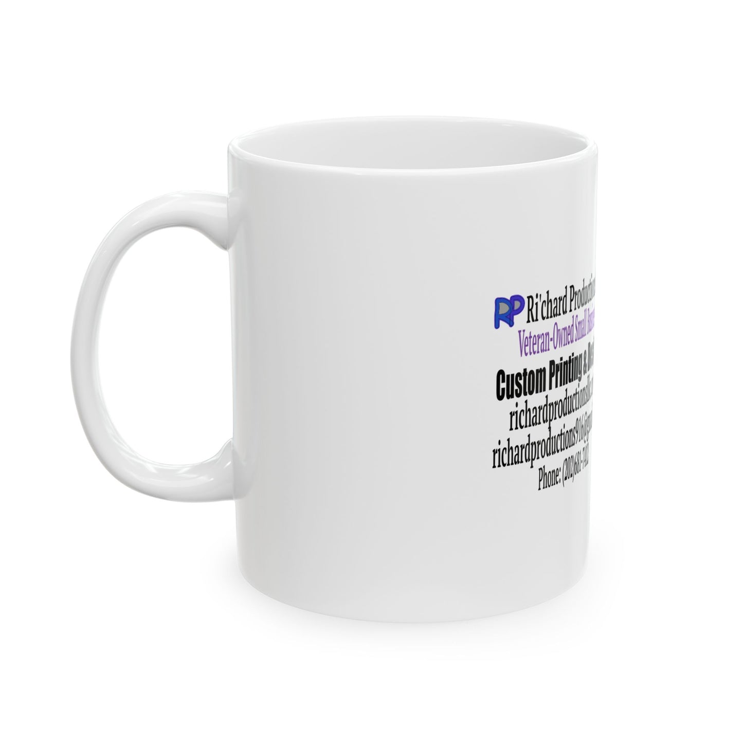 Ceramic Mug — Branded QR Code Business Contact Mug (11oz/15oz) Printify