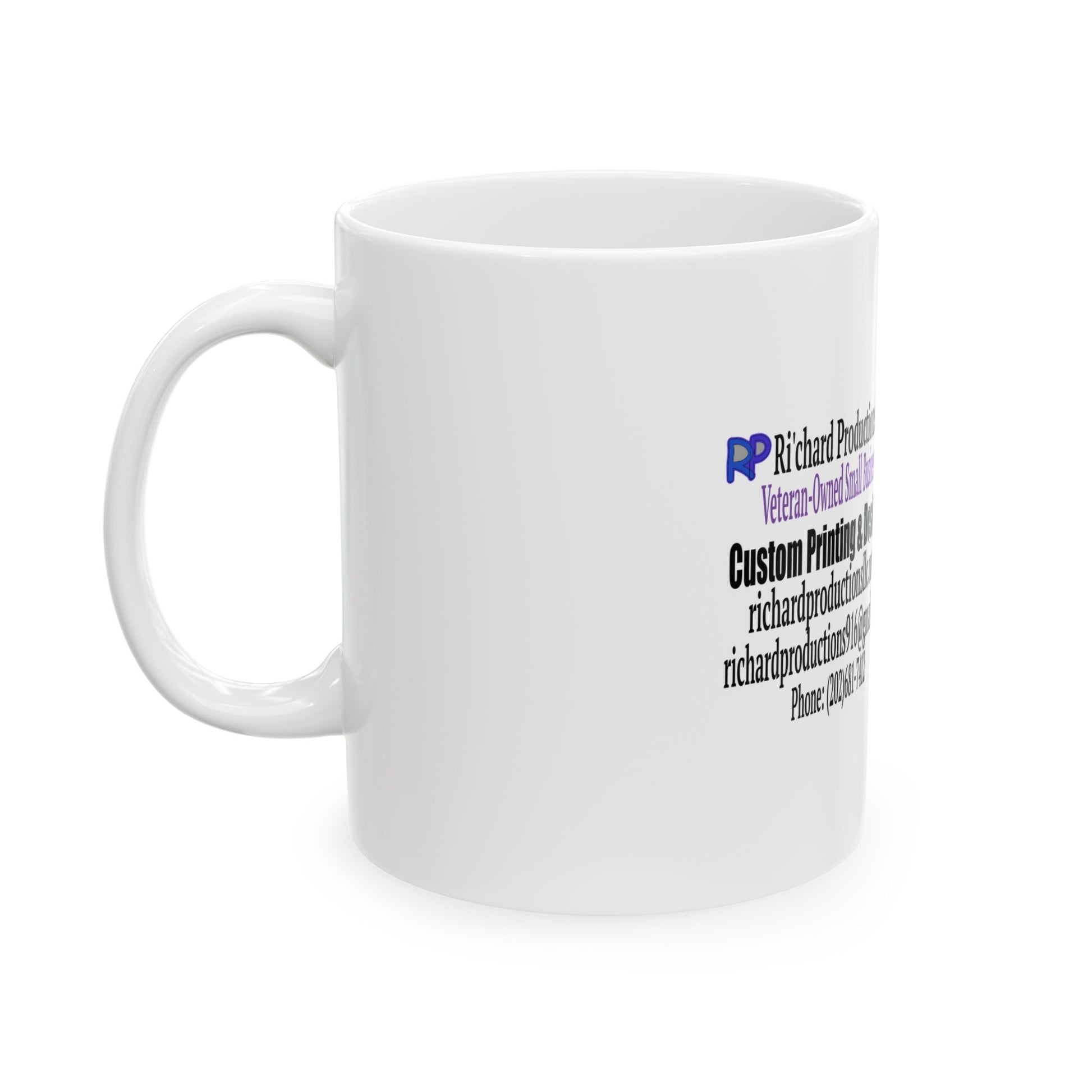 Ceramic Mug — Branded QR Code Business Contact Mug (11oz/15oz) Printify