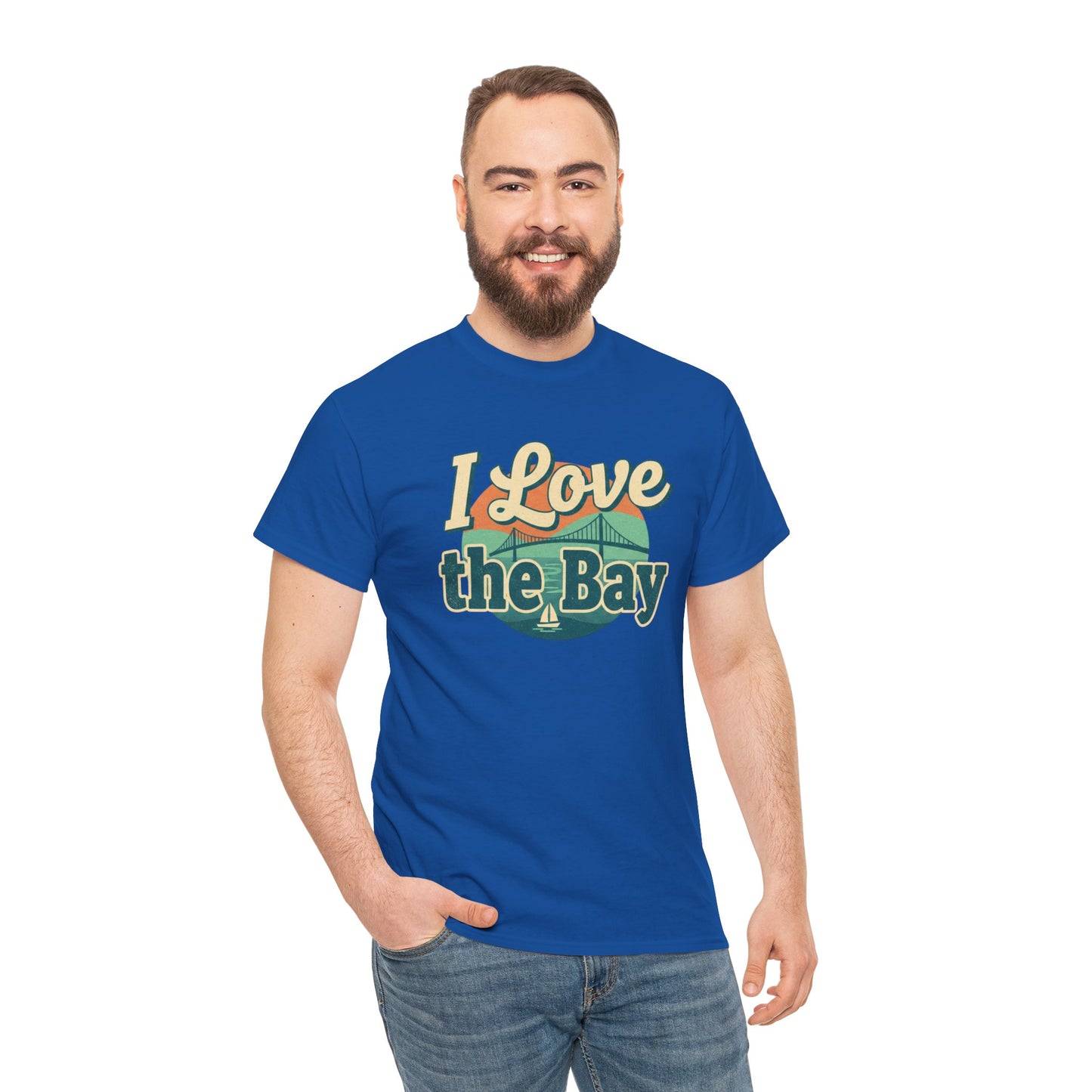 I Love the Bay T-Shirt — Retro Coastal Tee for Bay Lovers