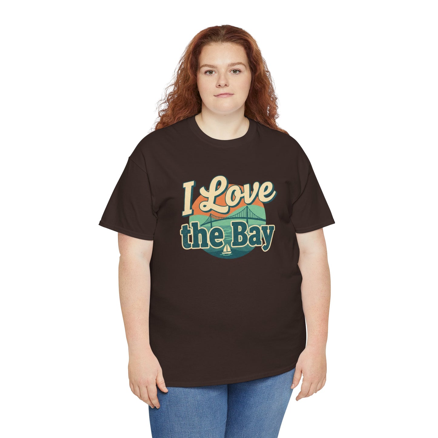I Love the Bay T-Shirt — Retro Coastal Tee for Bay Lovers
