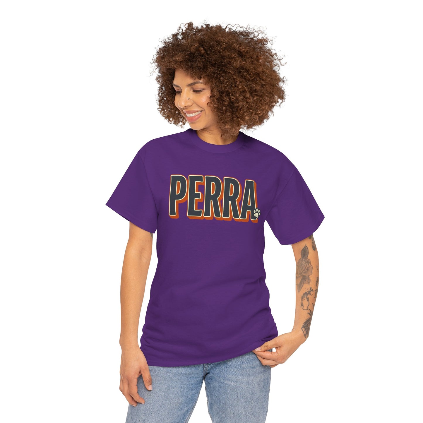 Perra Graphic Tee – Bold Retro Lettering T-Shirt