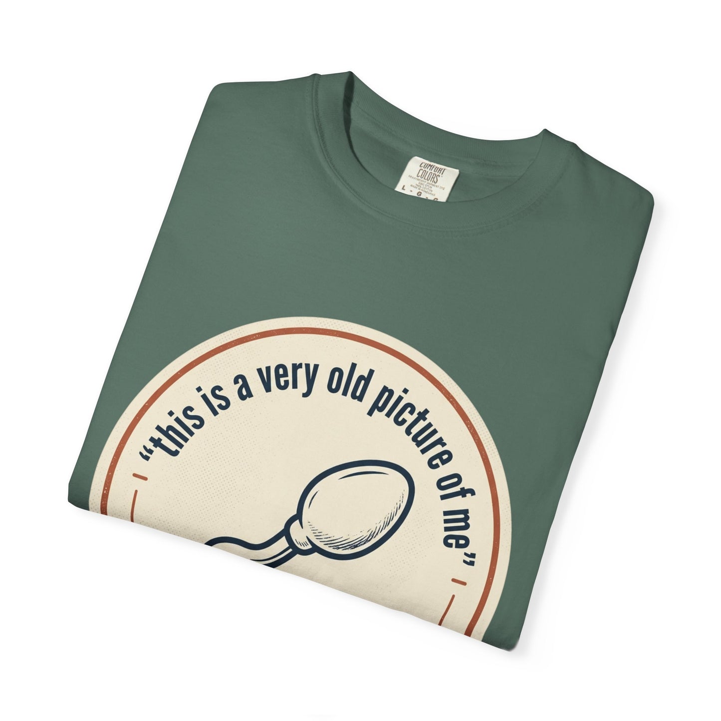Vintage Sperm Graphic T-Shirt — "this is a very old picture of me"