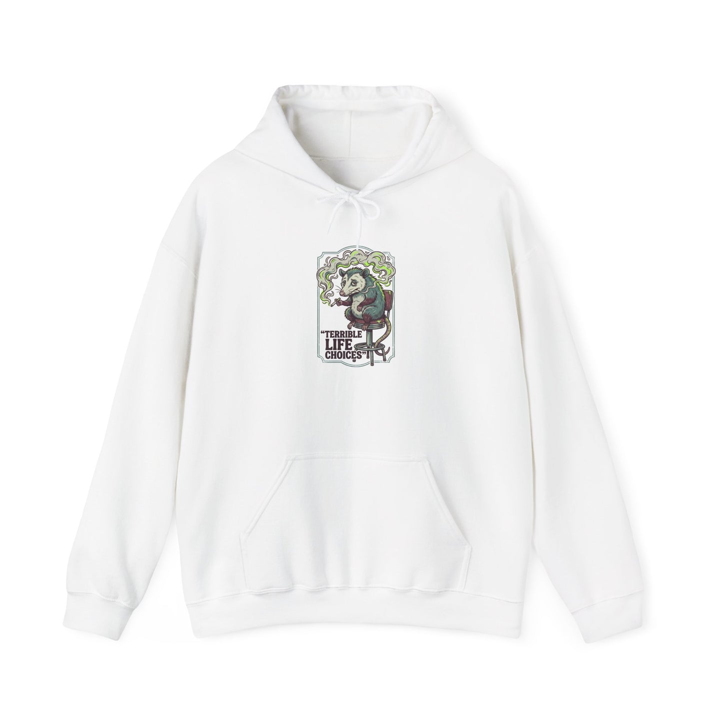 Smoking Frog Hoodie | absurdist animal, ironic alt meme sweatshirt