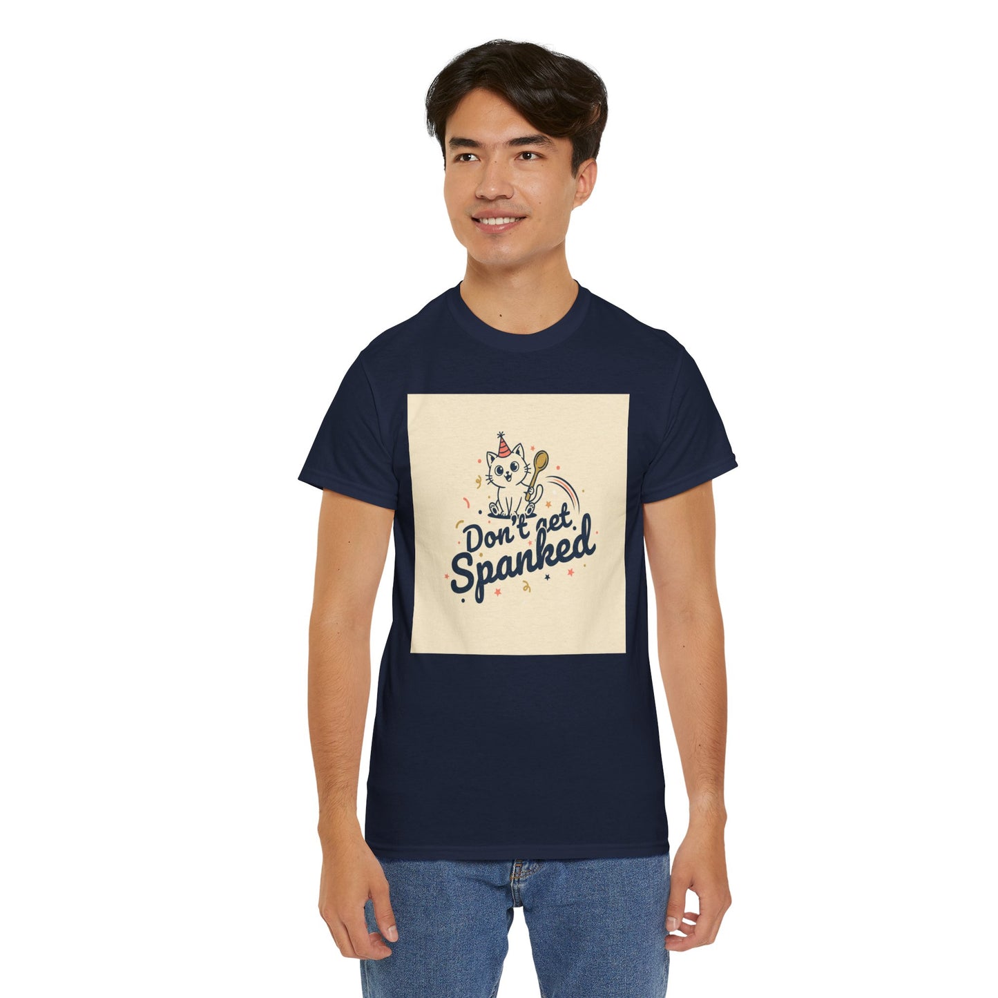Don’t Get Spanked Cat Tee — Cute Retro Kitten Graphic T-Shirt Printify