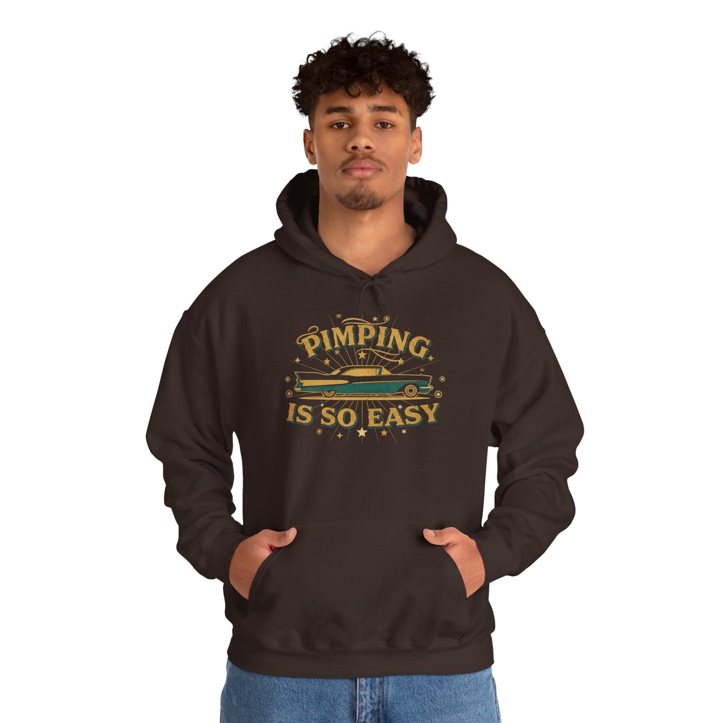 Hoodie — "Pimping Is So Easy" Vintage Lowrider Graphic Hoodie