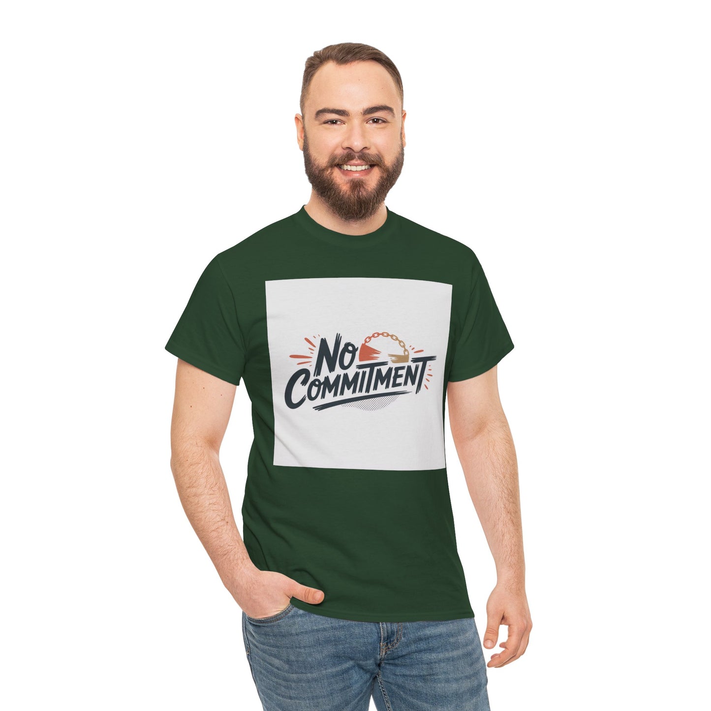No Commitment T-Shirt — Funny Casual Graphic Tee for Dating & Freedom Lovers
