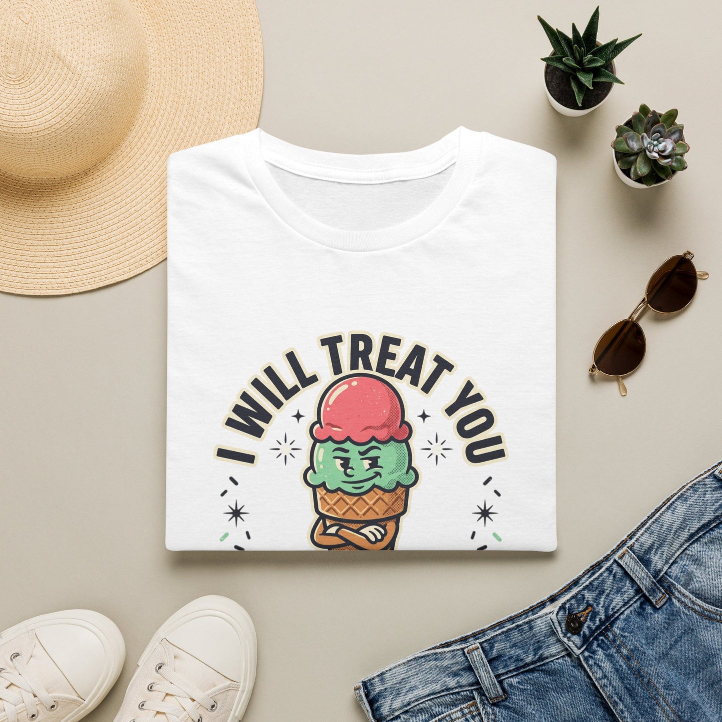 I Will Treat You Like An Ice Cream Cone T-Shirt — Cute Ice Cream Graphic Tee