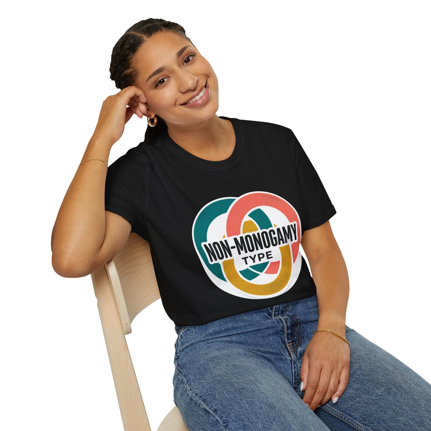 Non-Monogamy Type T-Shirt — Retro Polyamory Pride Tee Printify