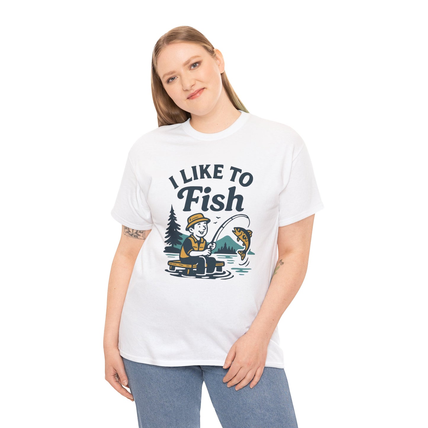 Fishing T-Shirt — "I Like to Fish" Vintage Outdoors Tee