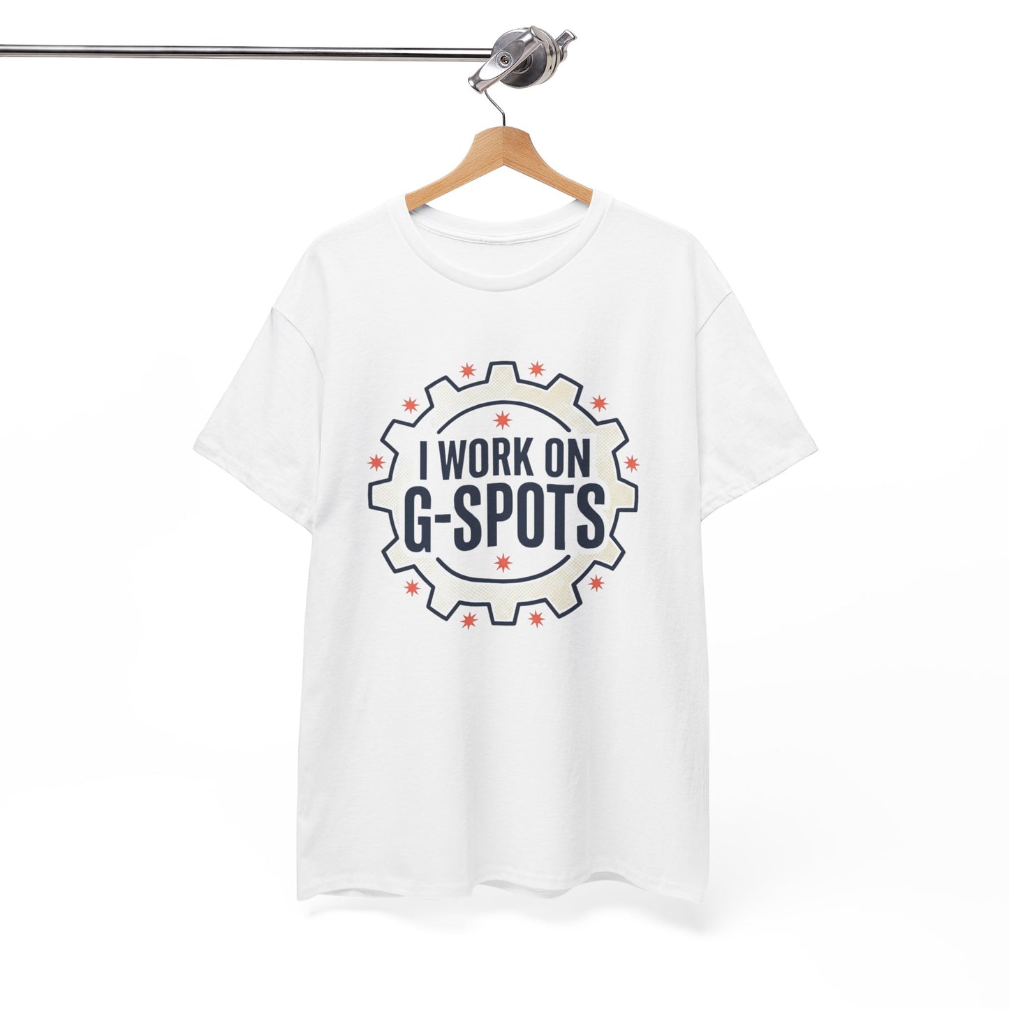 “I Work On G‑Spots” Funny Mechanical Gear Graphic Tee