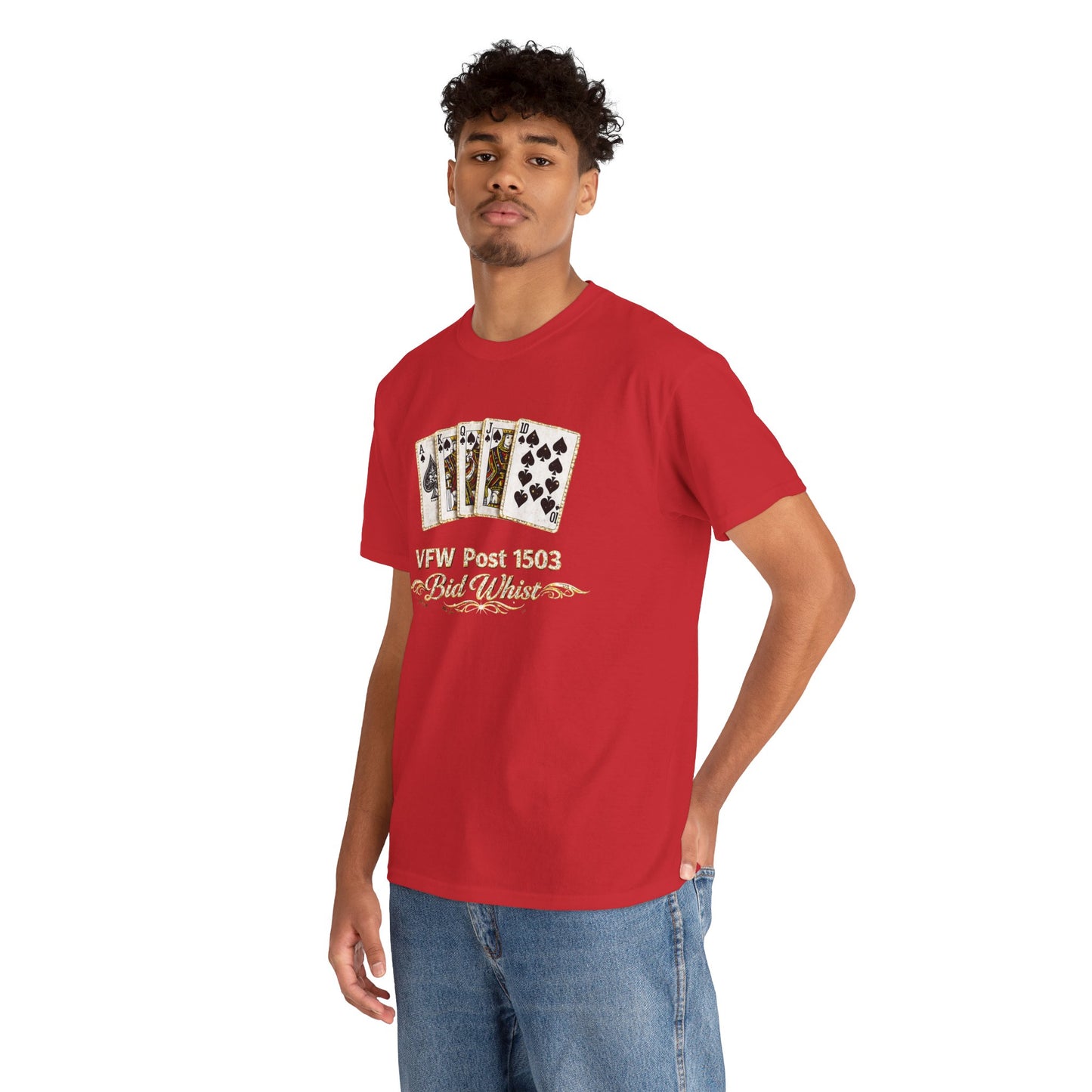 Veterans VFW Poker Night Tee – "VFW Post 1503" Playing Cards Design