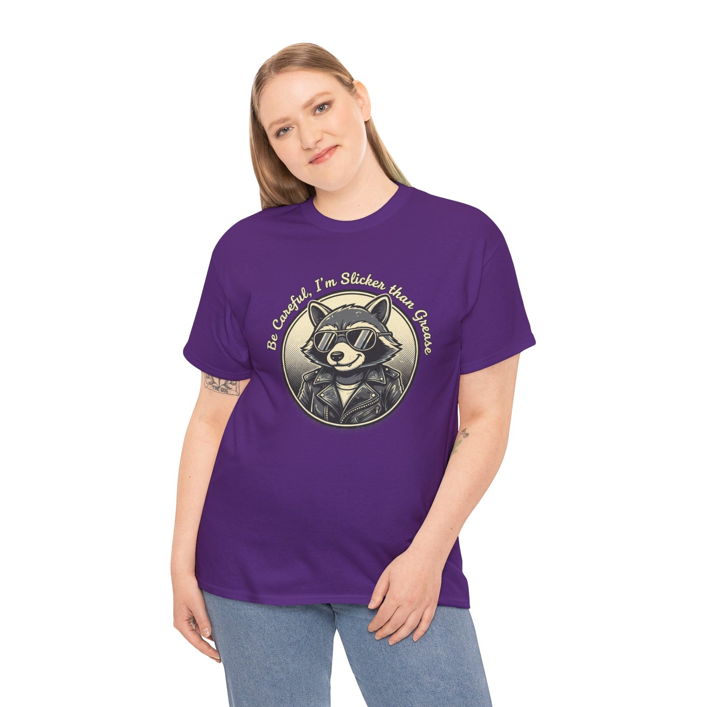 Raccoon Detective Graphic Tee — "Be Careful I’m Watching Your Snacks" Vintage Badge T-Shirt