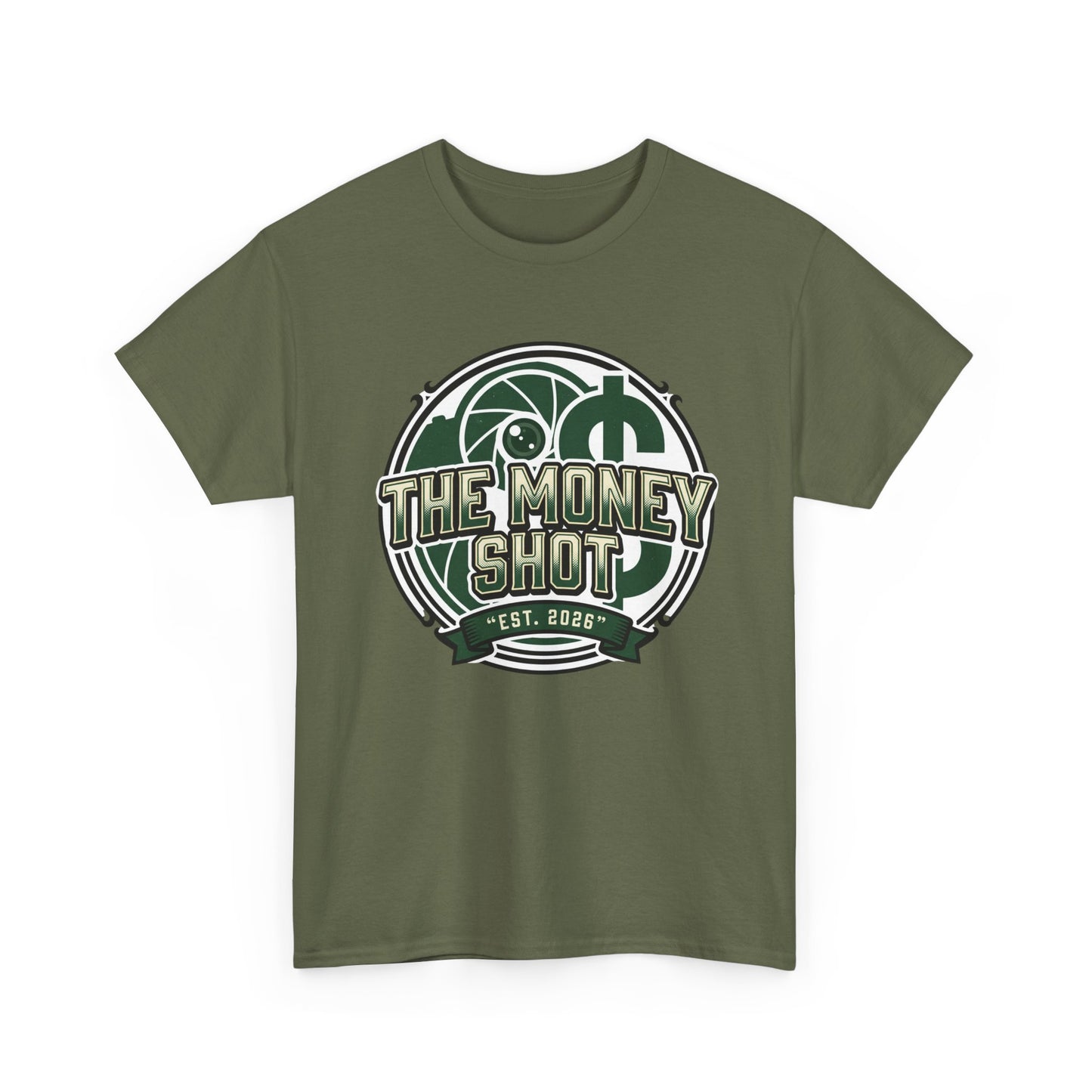 The Money Shot Graphic Tee — Retro Dollar Logo T-Shirt
