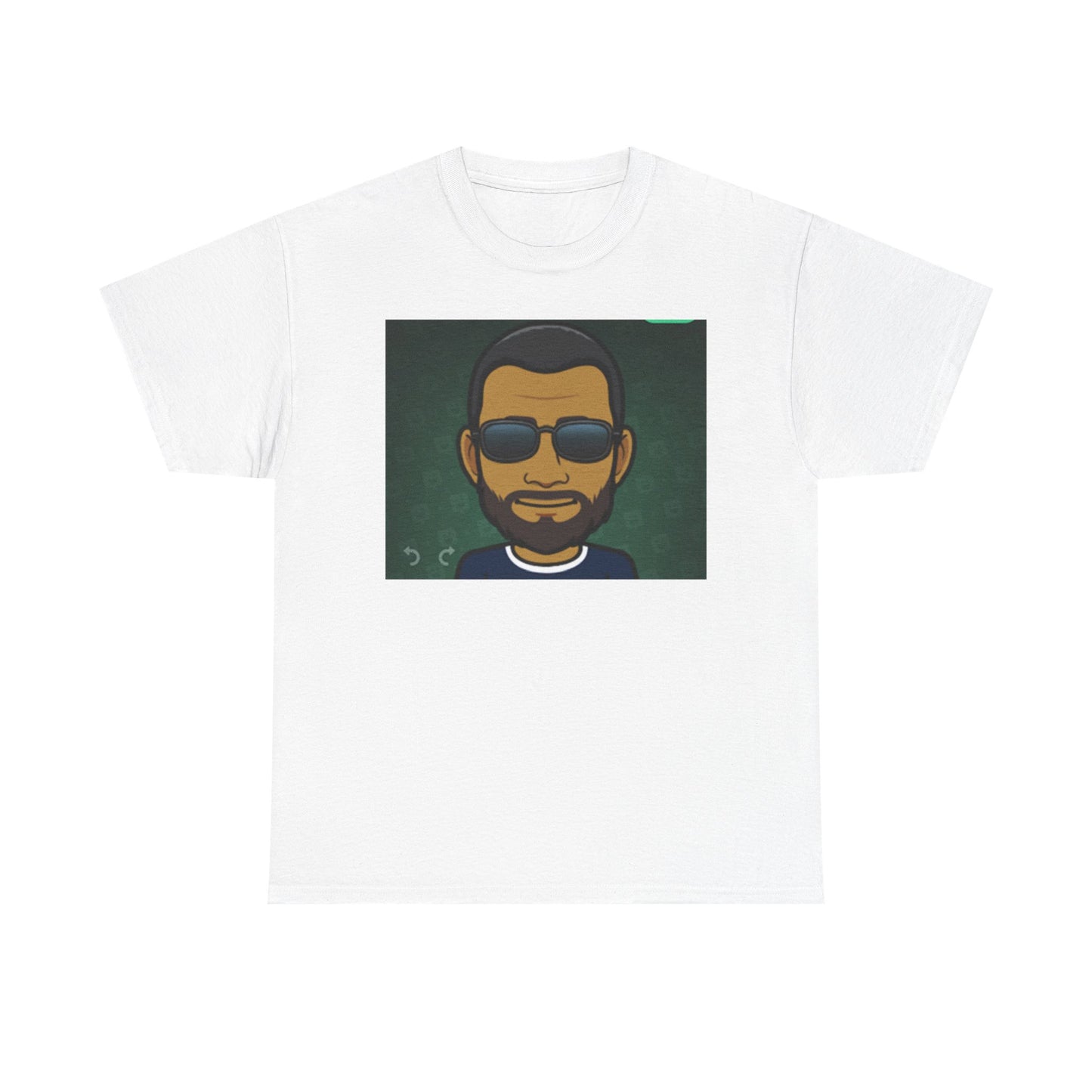 Bitmoji Portrait Tee — Cool Sunglasses Avatar Graphic T-Shirt Printify