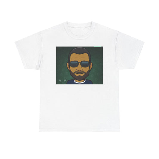Bitmoji Portrait Tee — Cool Sunglasses Avatar Graphic T-Shirt