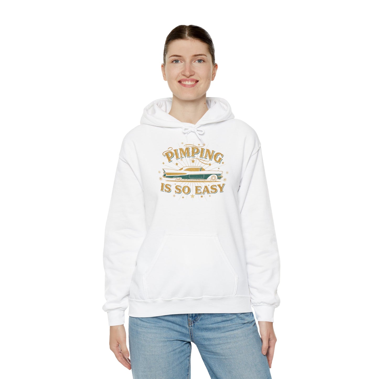 Hoodie — "Pimping Is So Easy" Vintage Lowrider Graphic Hoodie