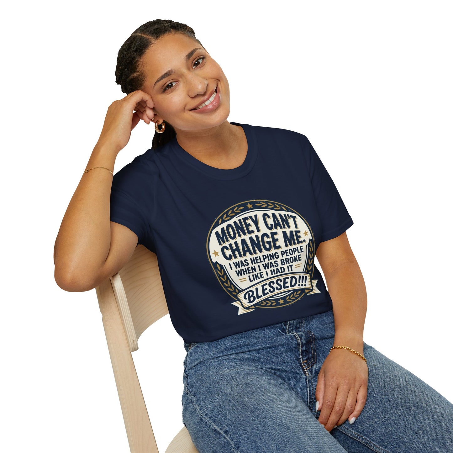 "Money Can't Change Me" Inspirational Vintage Graphic Tee