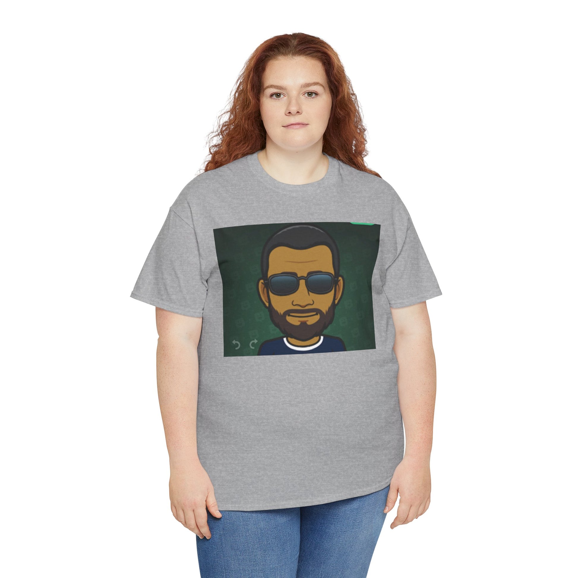 Bitmoji Portrait Tee — Cool Sunglasses Avatar Graphic T-Shirt Printify