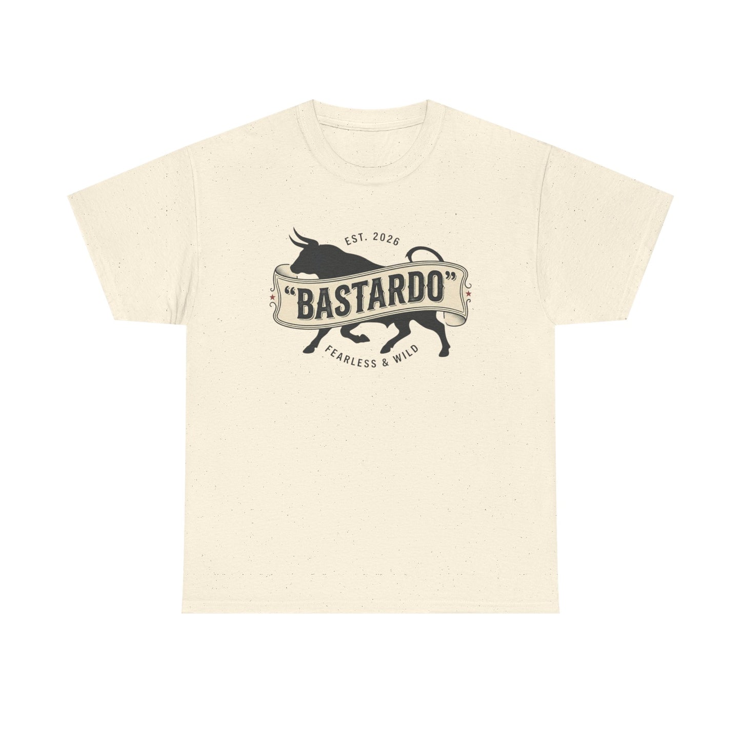 Bastardo Graphic Tee — Vintage Bull Emblem T-Shirt