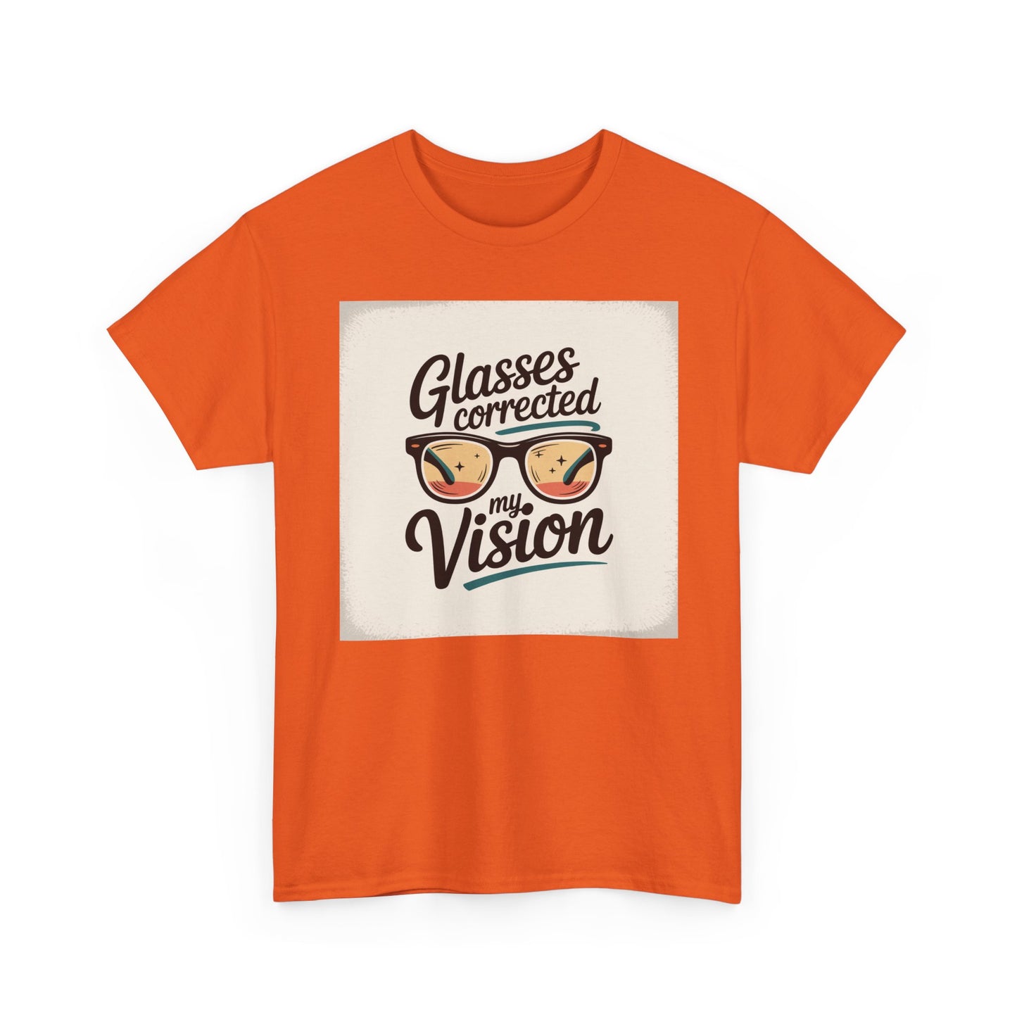 T-Shirt — "Glasses Corrected My Vision" Retro Eyewear Graphic Tee