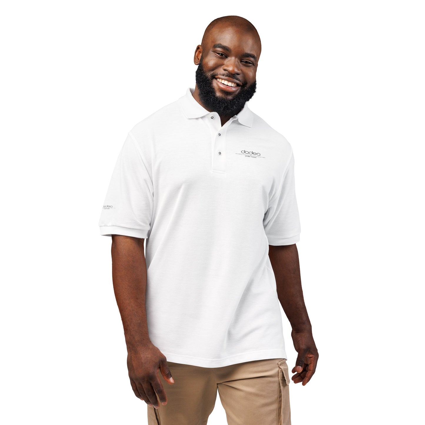 SPAM Embroidered Minimal Logo Polo Shirt — Classic Casual Work & Golf Tee