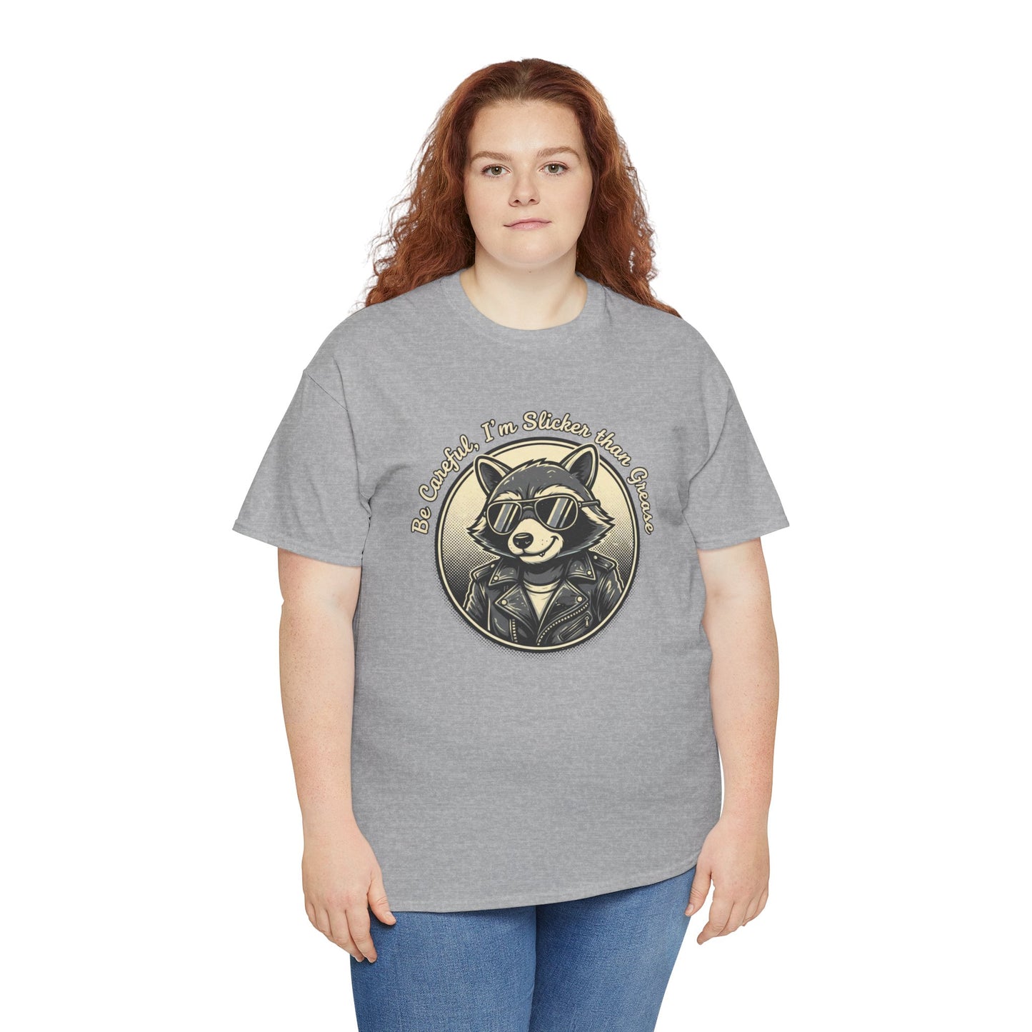 Raccoon Detective Graphic Tee — "Be Careful I’m Watching Your Snacks" Vintage Badge T-Shirt