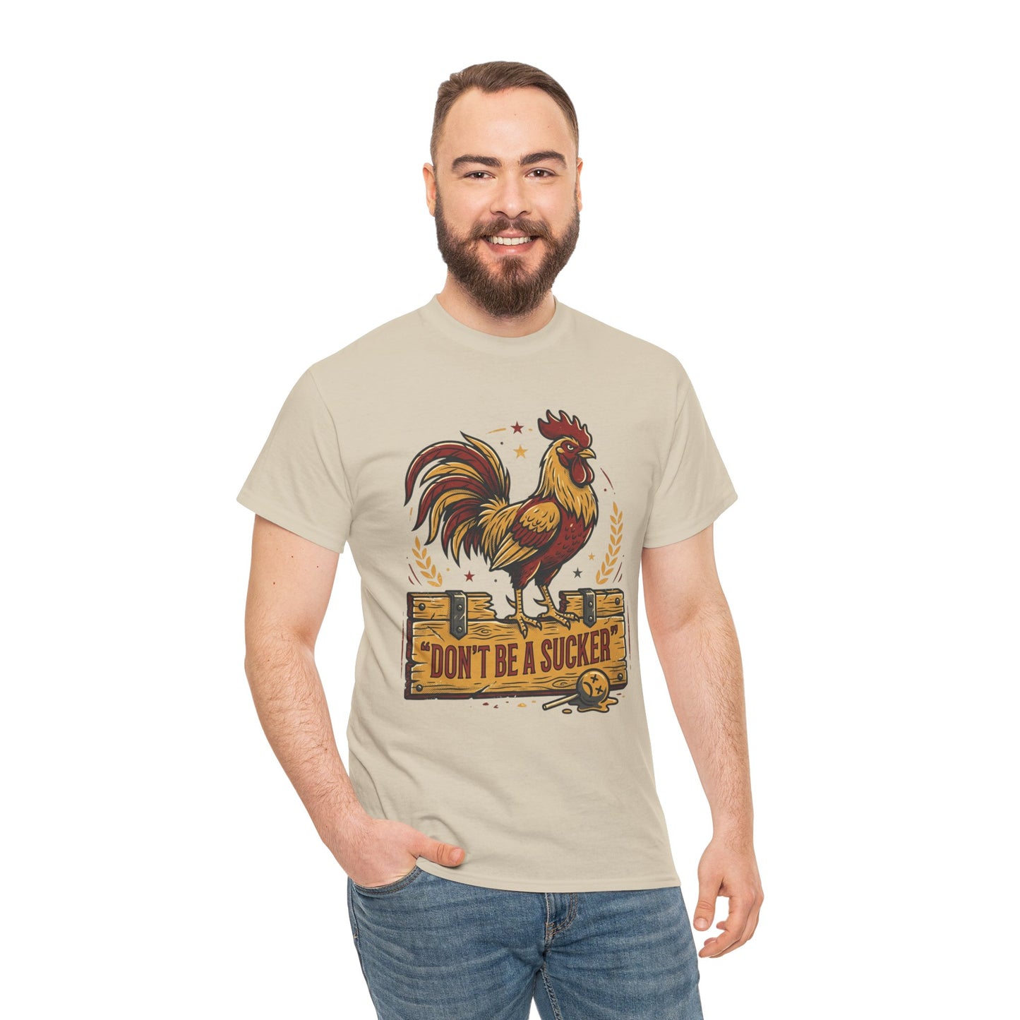 Rooster 'Don't Be a Sucker' Graphic Tee Printify