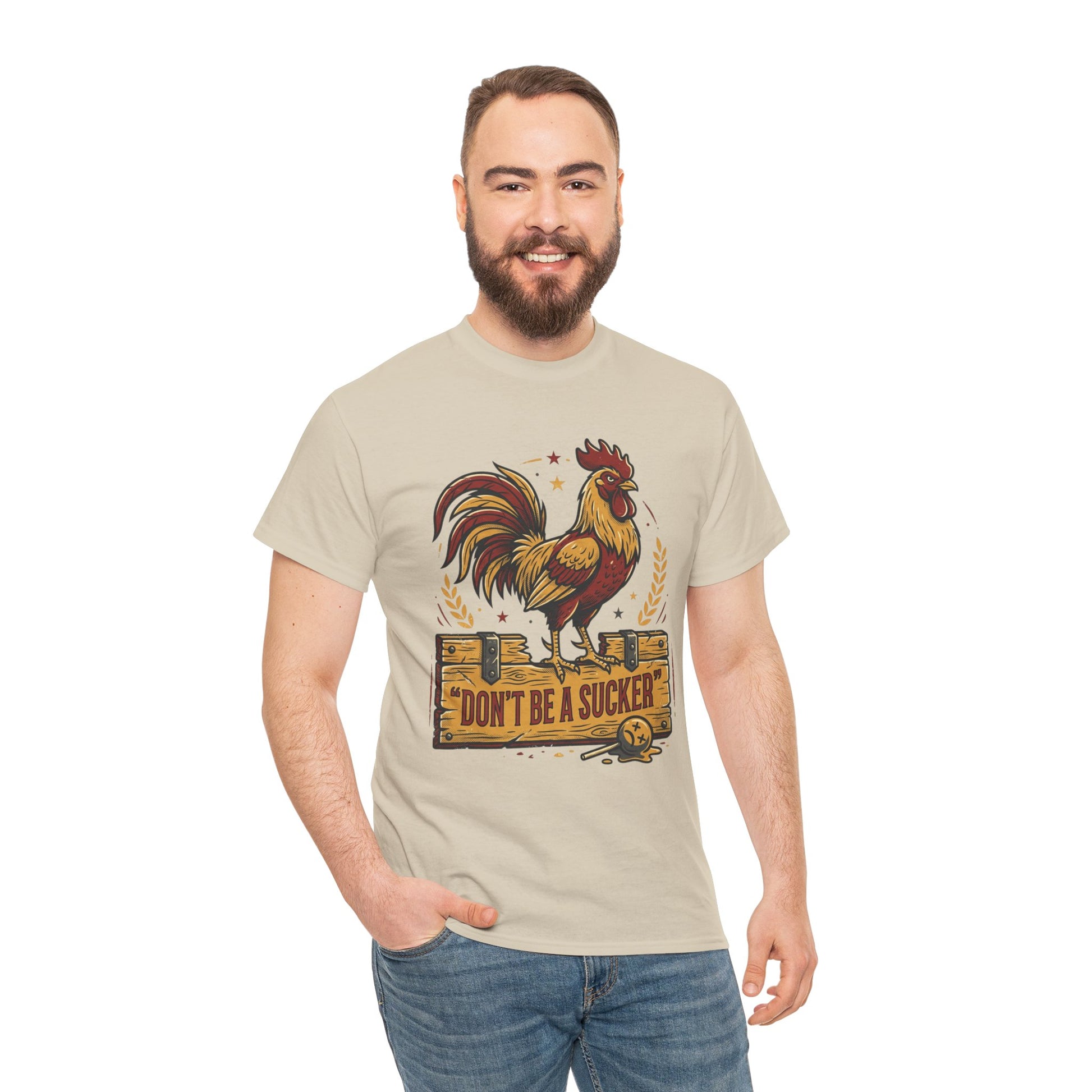 Rooster 'Don't Be a Sucker' Graphic Tee Printify