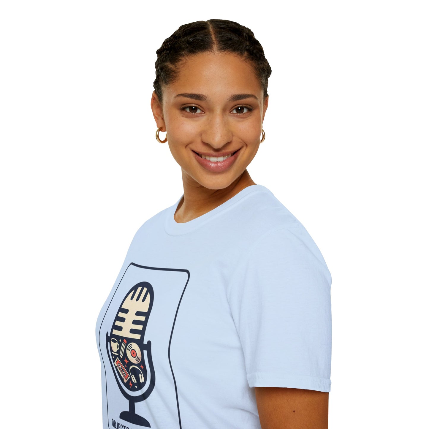 Microphone Graphic T-Shirt — “Objects Into Voice” Podcast Tee