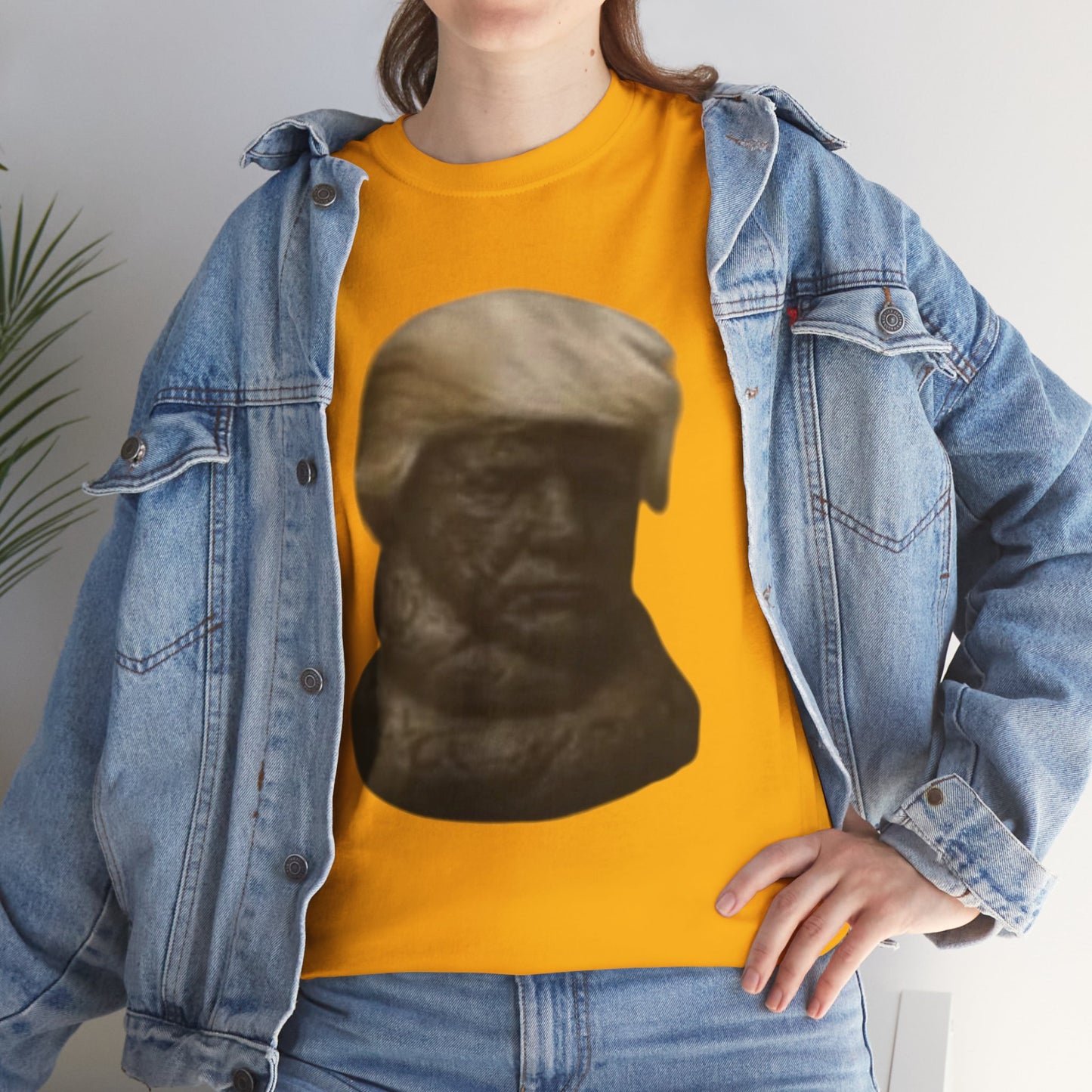 Graphic Tee — Bronze Bust Illustration T‑Shirt