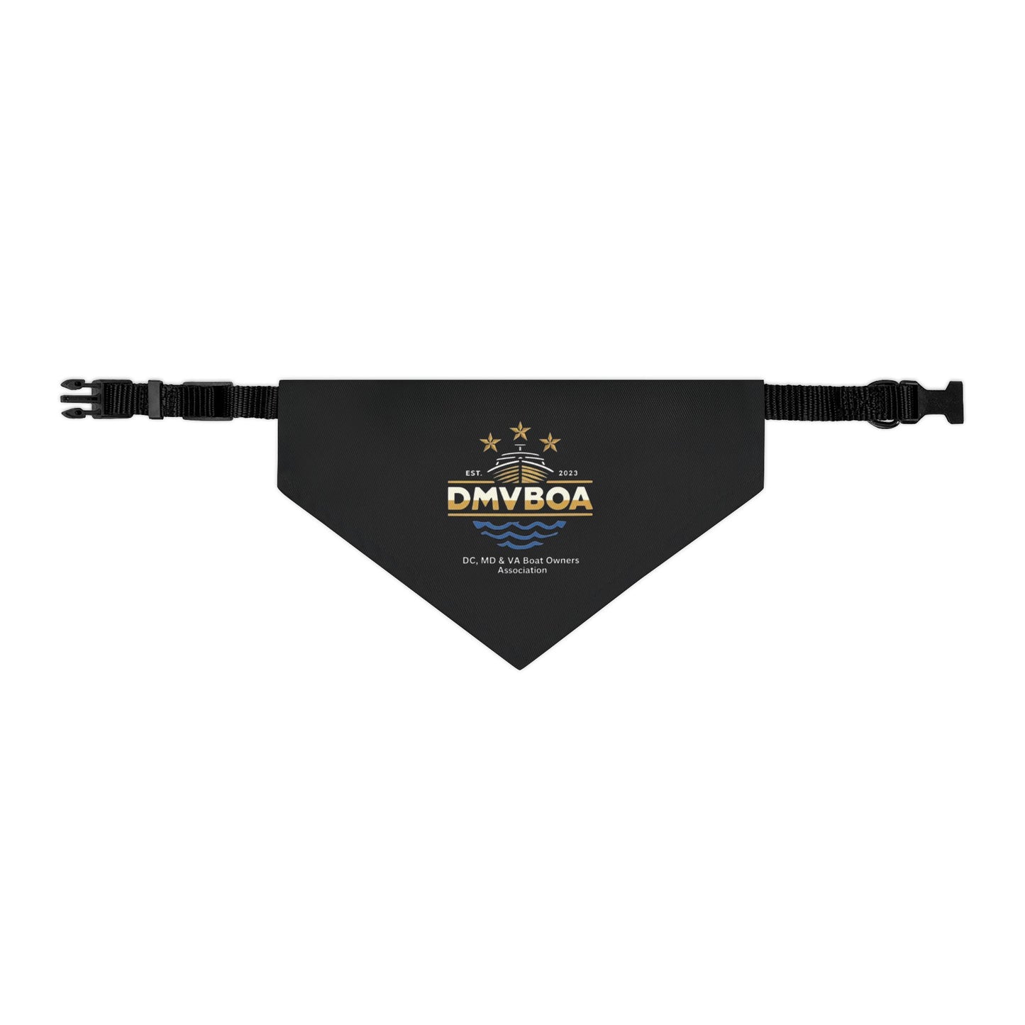Pet Bandana Collar — DMVBOA Logo Dog Bandana for Waterfront & Boating Fans