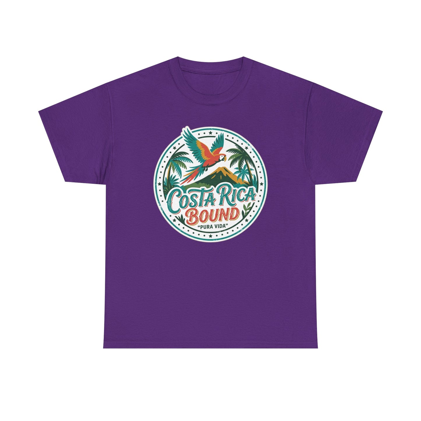 Costa Rica Bound T-Shirt — Tropical Parrot Travel Tee Printify