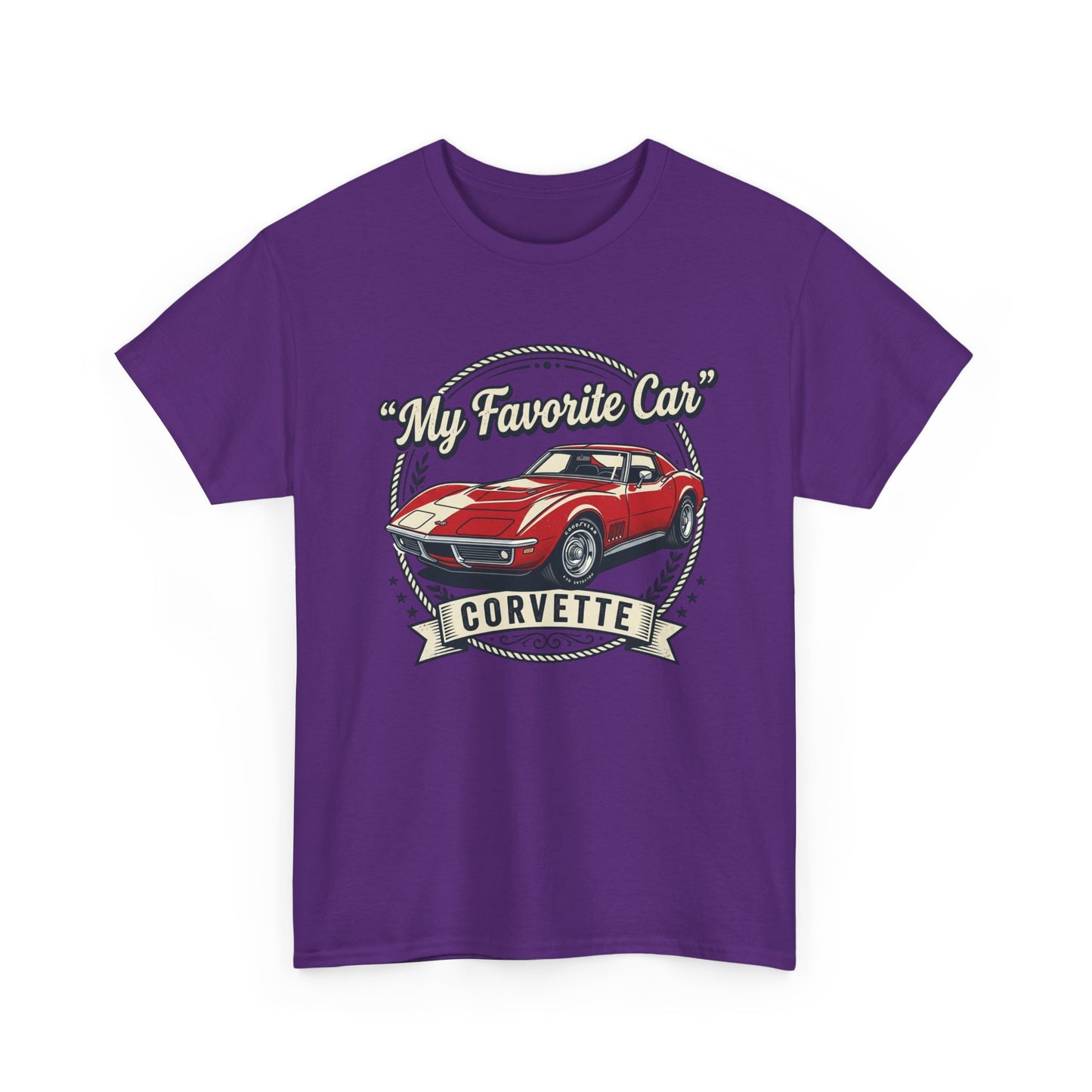 Corvette 'My Favorite Car' Classic Muscle Tee Printify