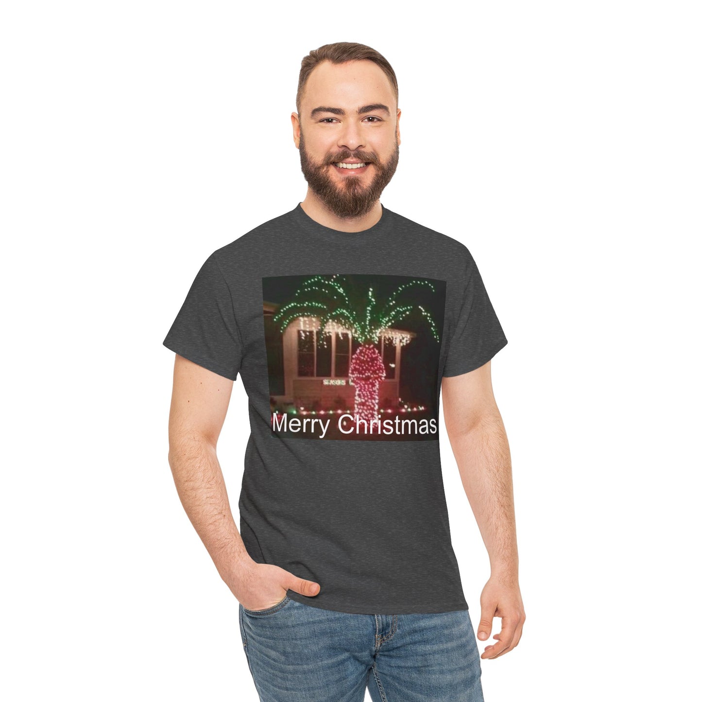 Christmas Lights Tee — 'Merry Christmas' Holiday Graphic T-Shirt Printify