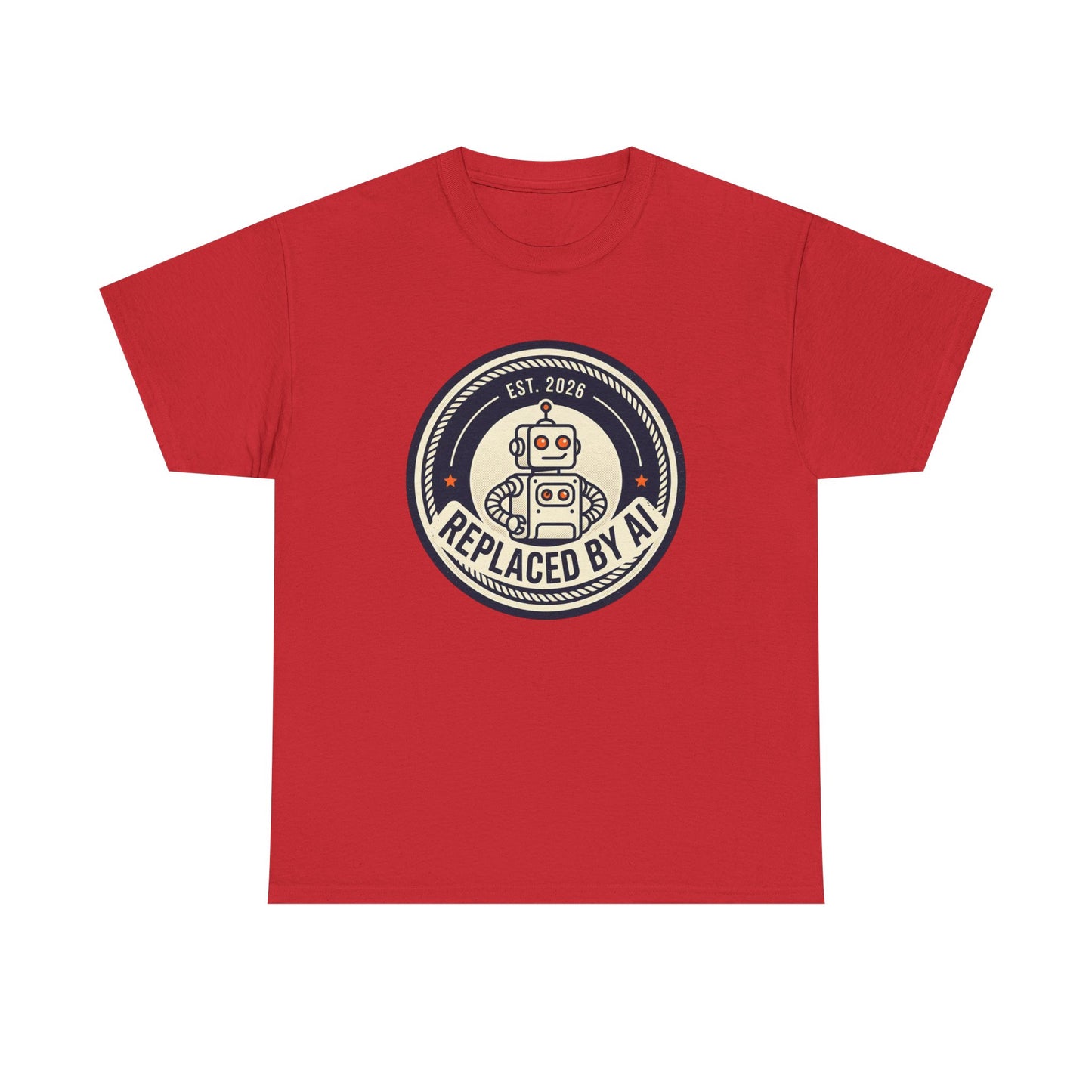 "Replaced by AI" Retro Robot Graphic Tee