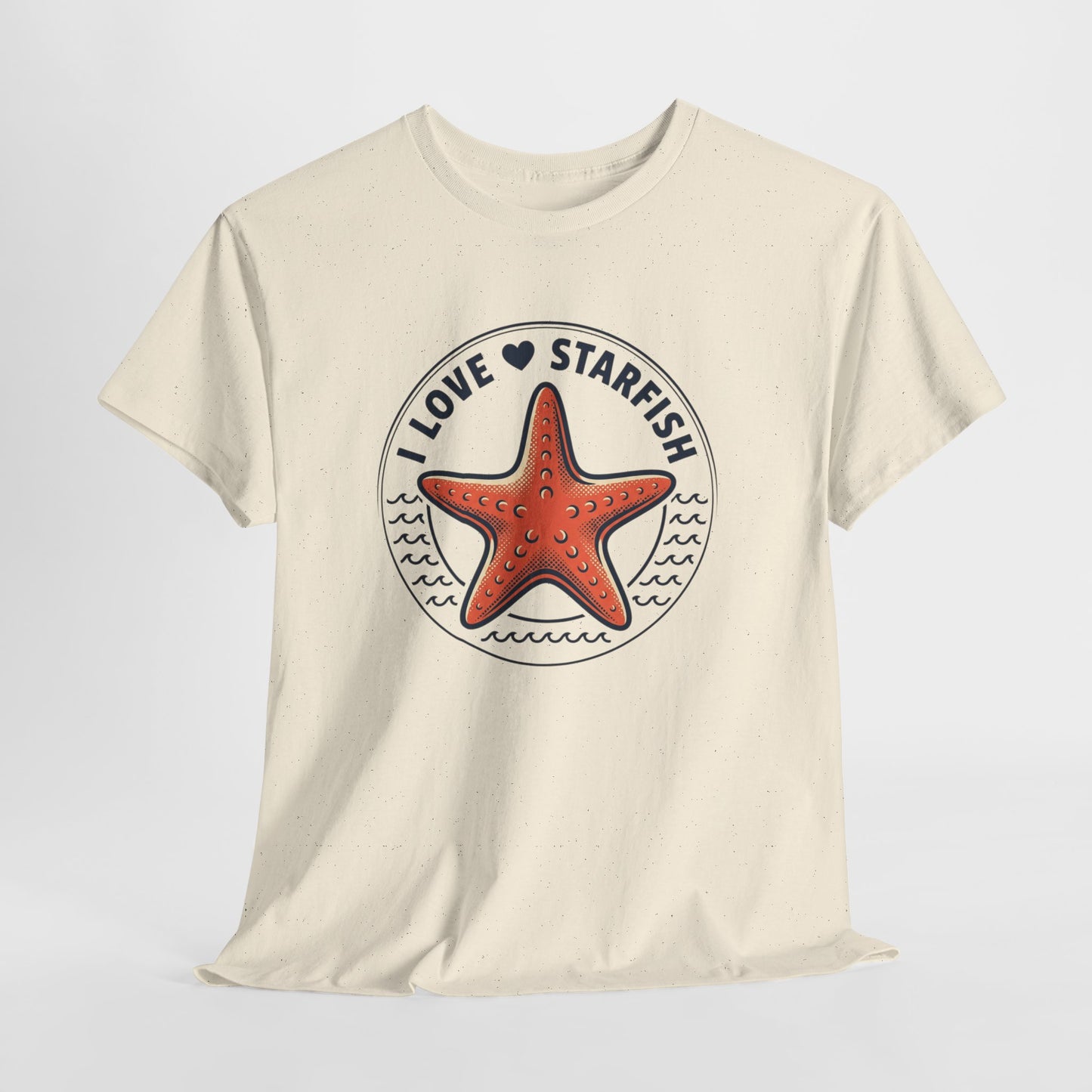 Starfish Tee — "I Love Starfish" Beach Graphic T-Shirt